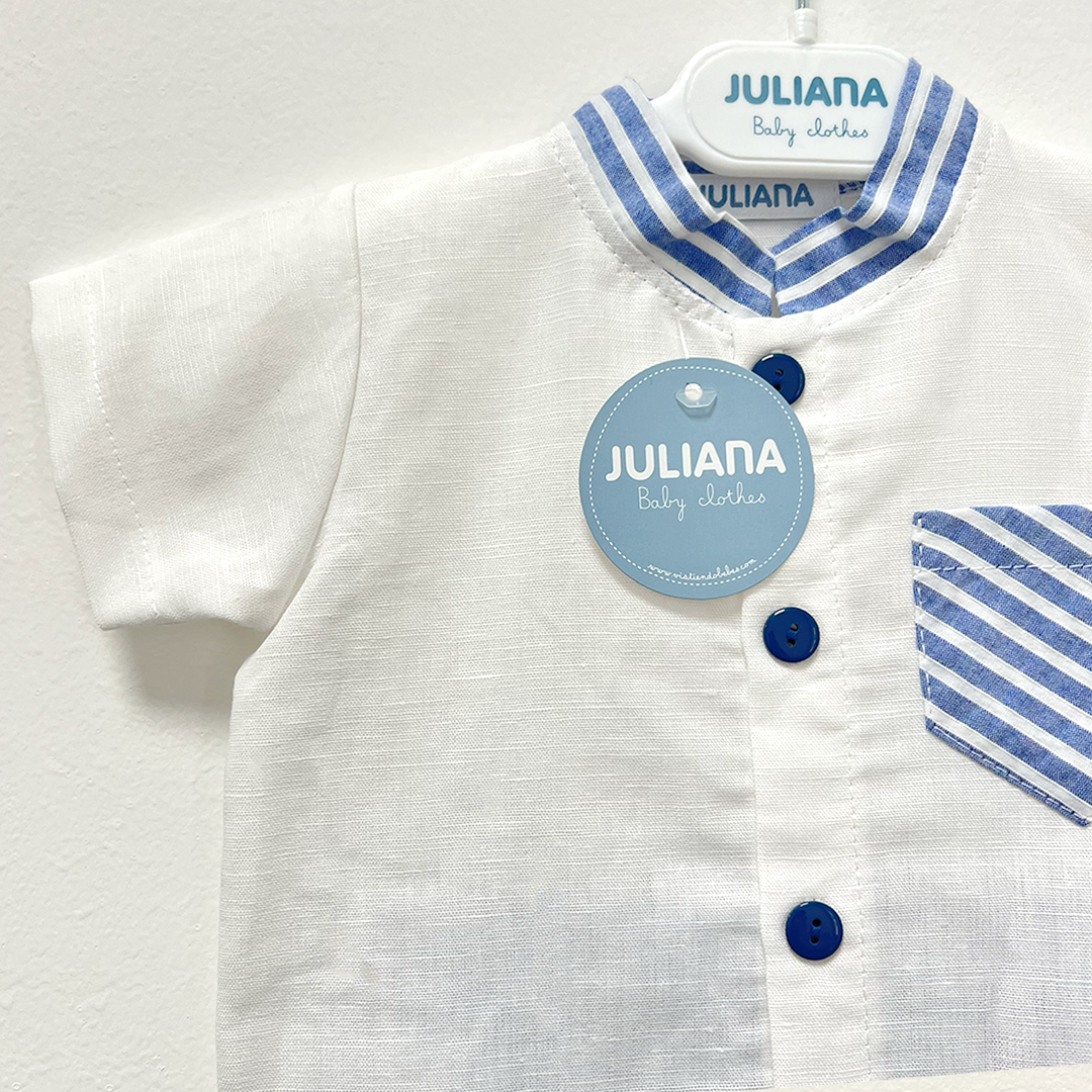 Completo bimbo Azzurro estivo Juliana - dalla 3 alla 24 mesi