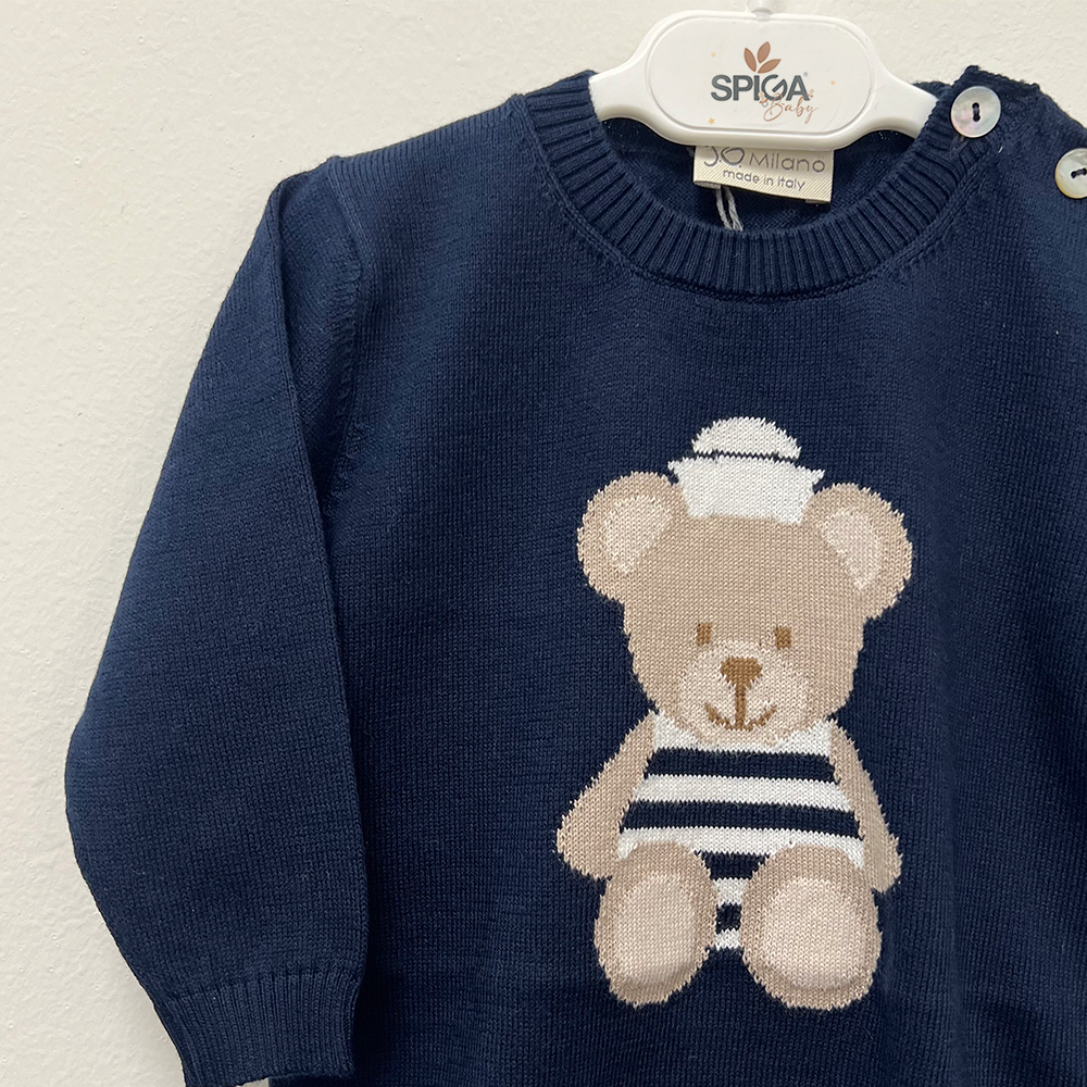 Abitino bambino Blu e scozzese estivo Jo Milano 2 pezzi - dalla 12 alla 24 Mesi