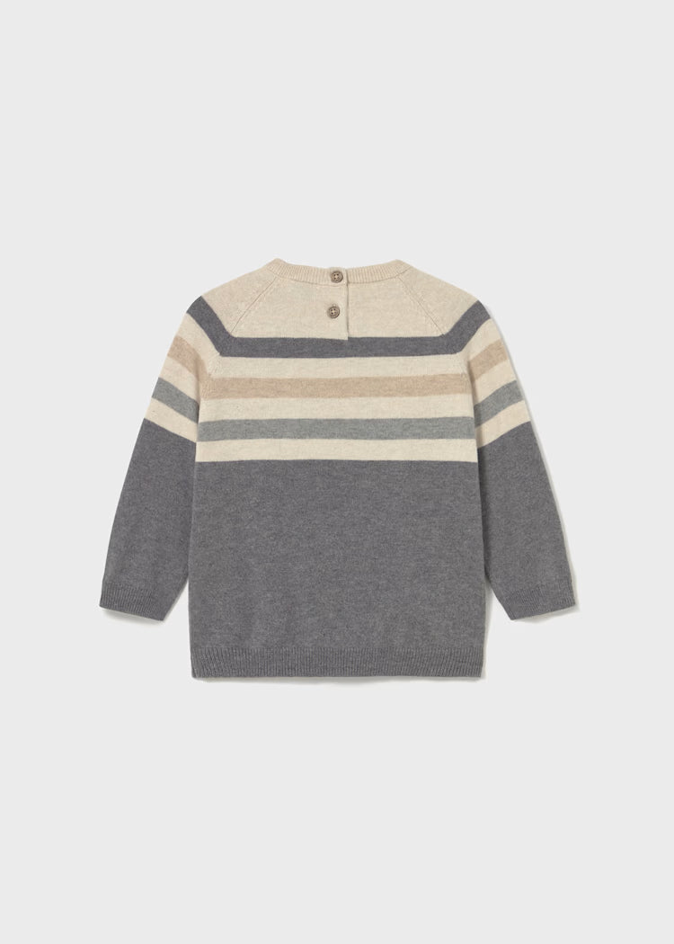 Maglione a righe grigio neonato - Mayoral