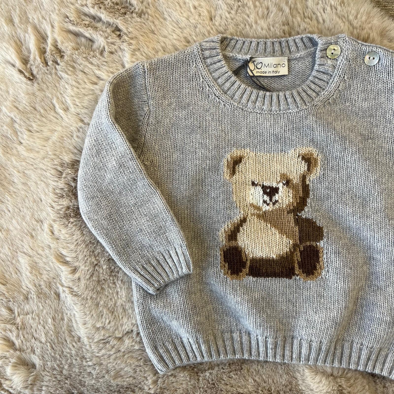 Maglione bimbo con Orsetto Jo Milano - dalla 3 alla 9 mesi in varie colorazioni