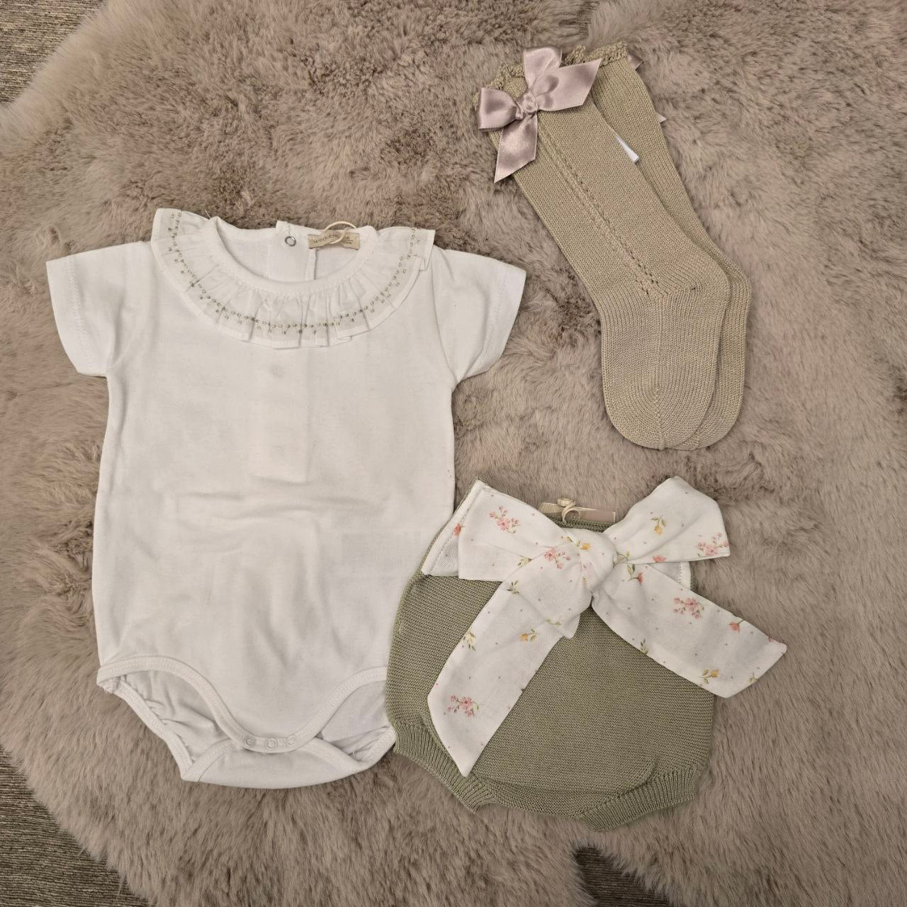 Body + shorts verde salvia - wedoble