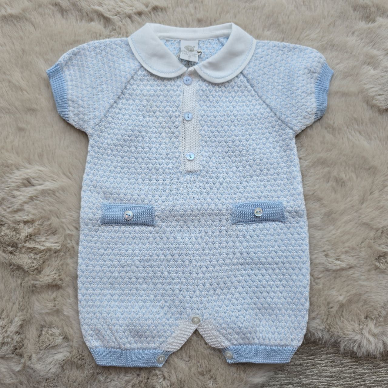 Coordinato in cotone azzurro - Marlù