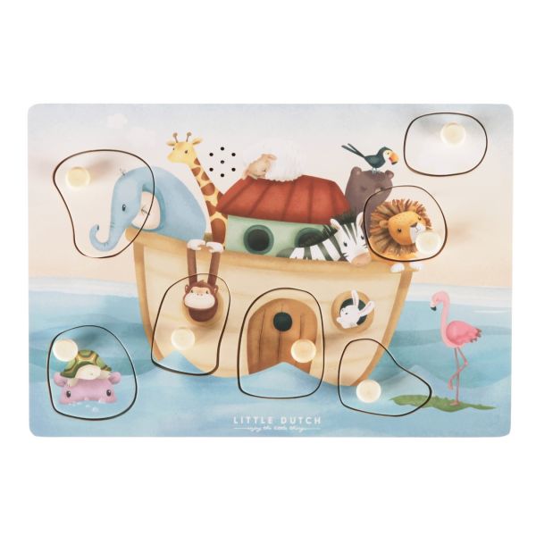 Puzzle sonoro in legno Arca di Noé - Little Dutch