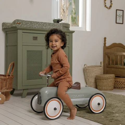 Auto retrò cavalcabile - Olive - Little Dutch