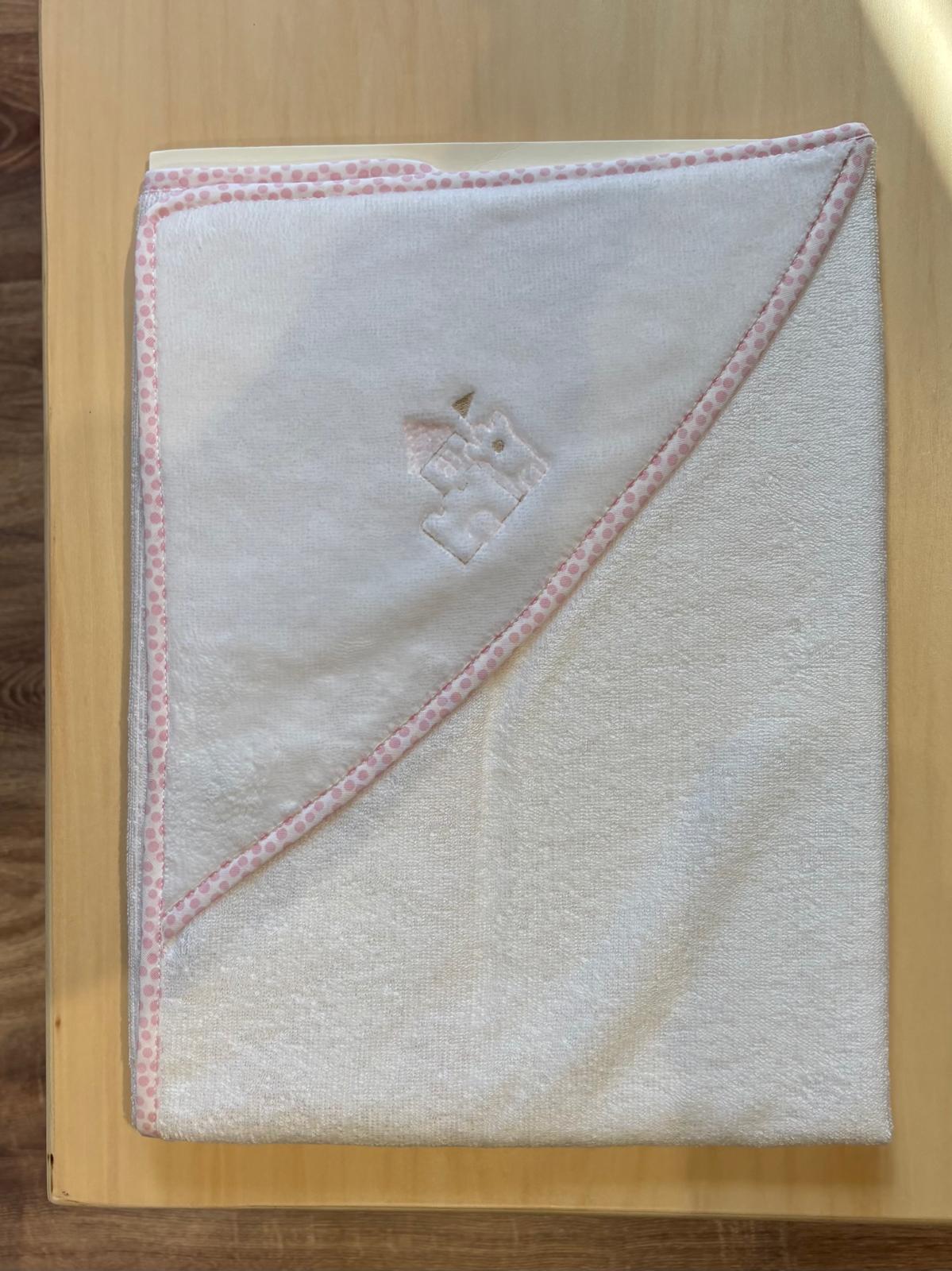Accappatoio Spugna Rosa e Bianco - Marlù
