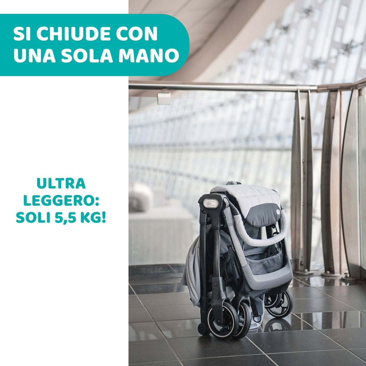 Passeggino Aereo e Viaggio WE in Cool Grey - Chicco