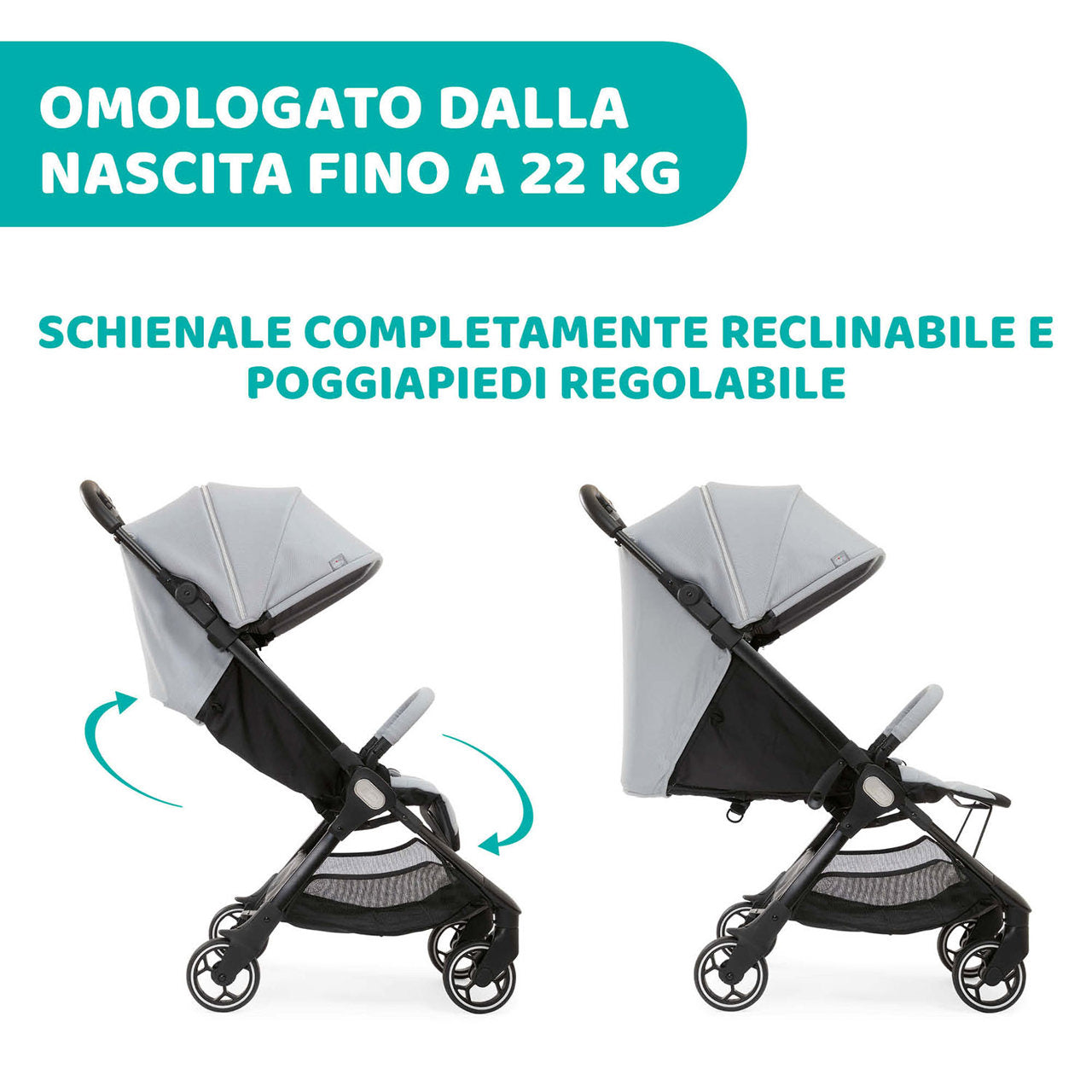 Passeggino Aereo e Viaggio WE in Cool Grey - Chicco