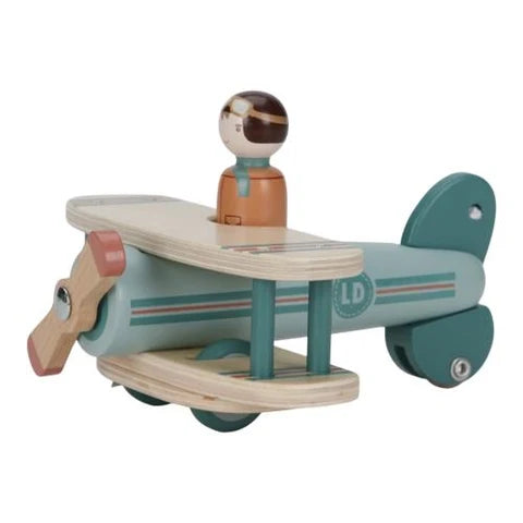 Aerei con personaggio in legno - Little Dutch