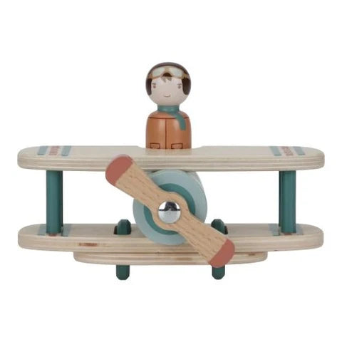 Aerei con personaggio in legno - Little Dutch