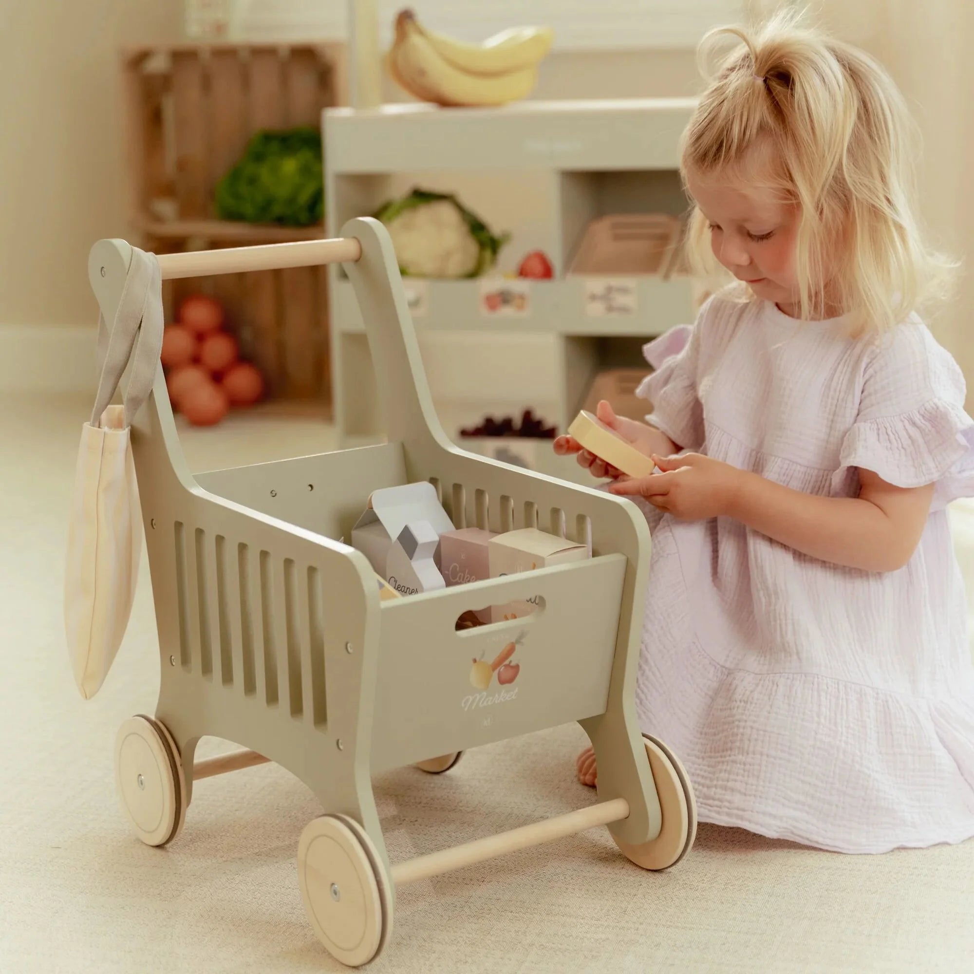 Carrello della spesa in legno - Little Dutch