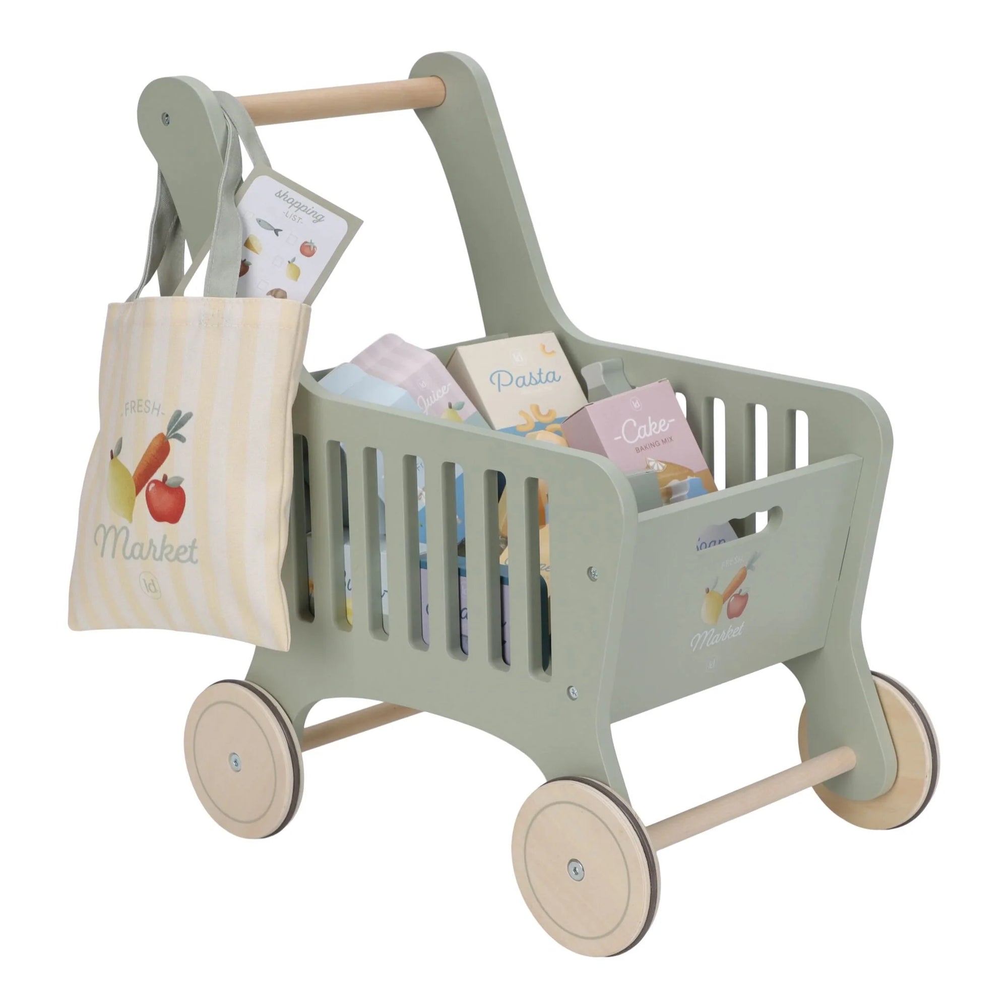 Carrello della spesa in legno - Little Dutch