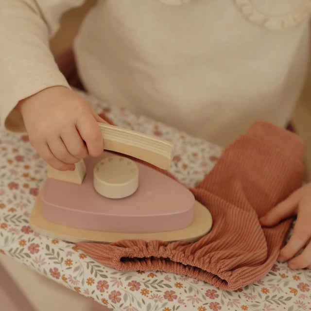 Asse da stiro in legno con ferro da stiro - Little Dutch