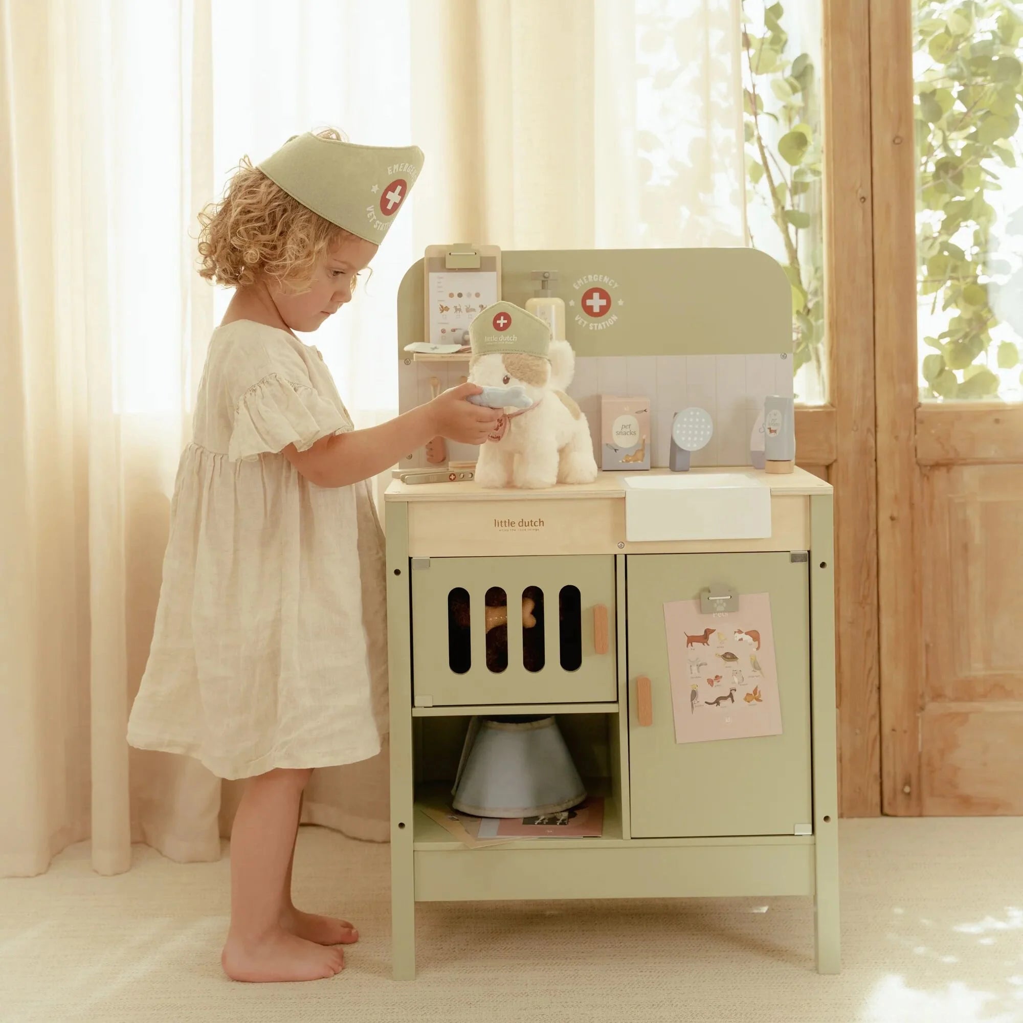 Peluche gatto con trasportino - Little Dutch
