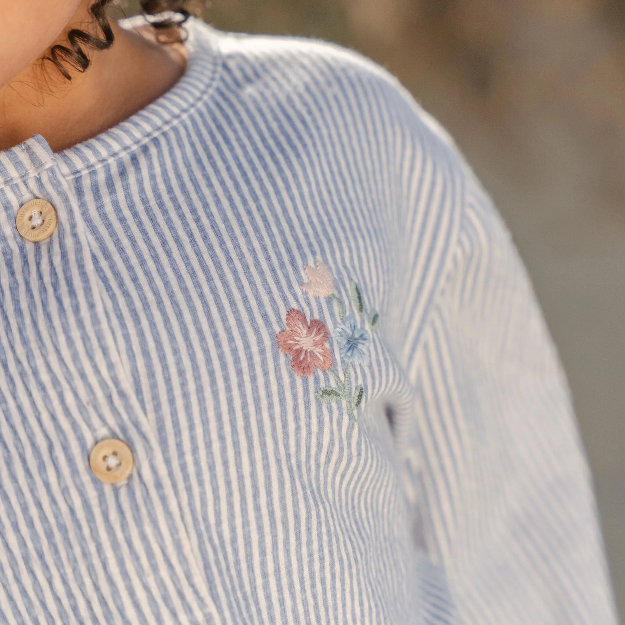 Camicetta Denim Blue Stripe - Little Dutch