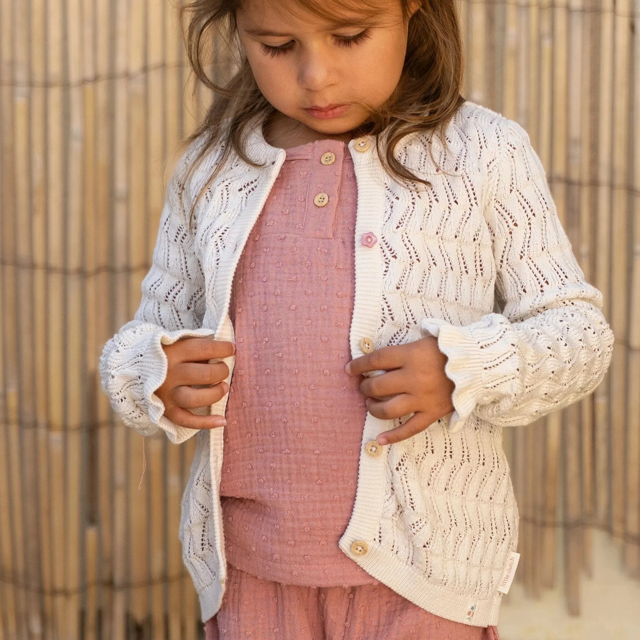 Cardigan in maglia Creme - Little Dutch