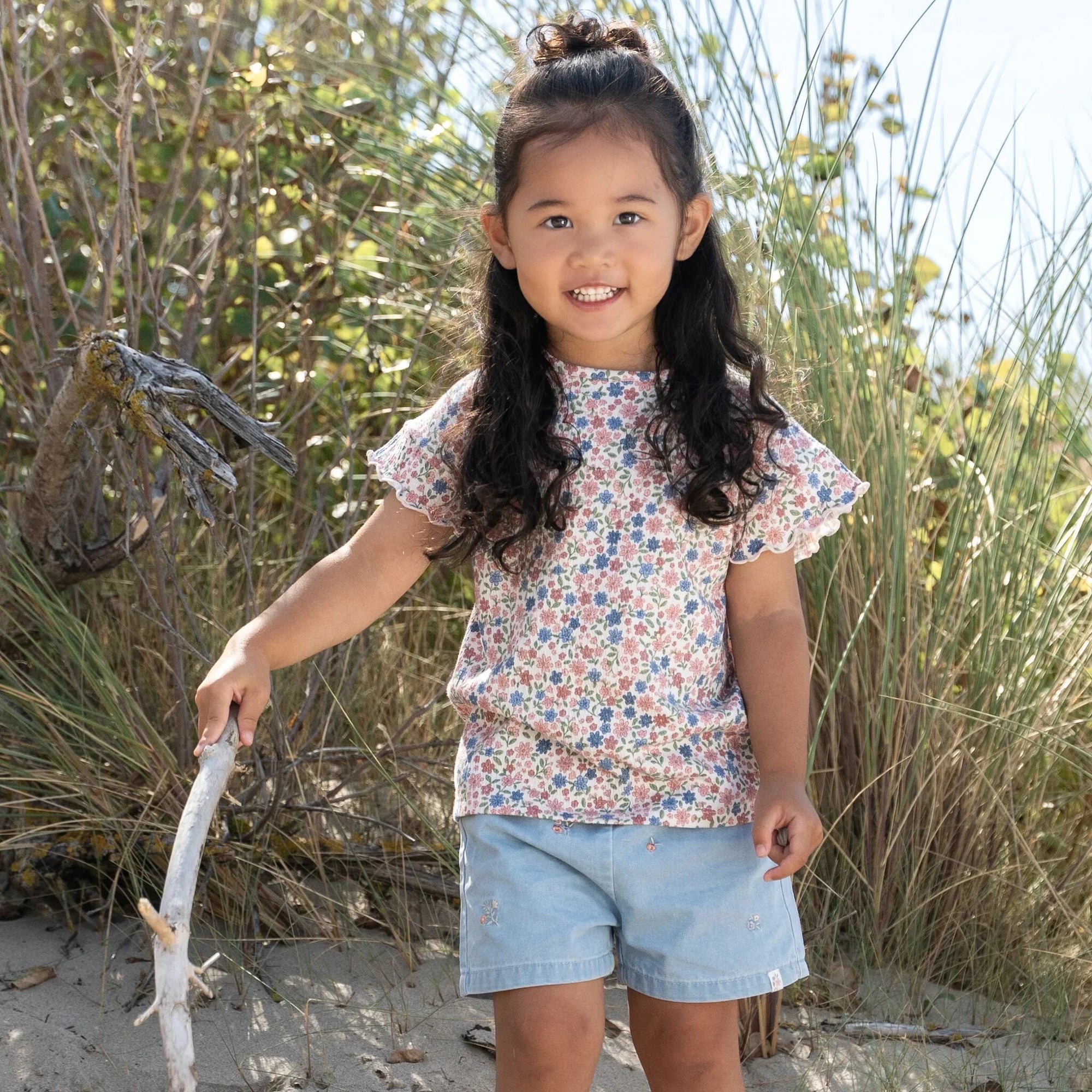 Shorts Denim con ricamo - Little Dutch
