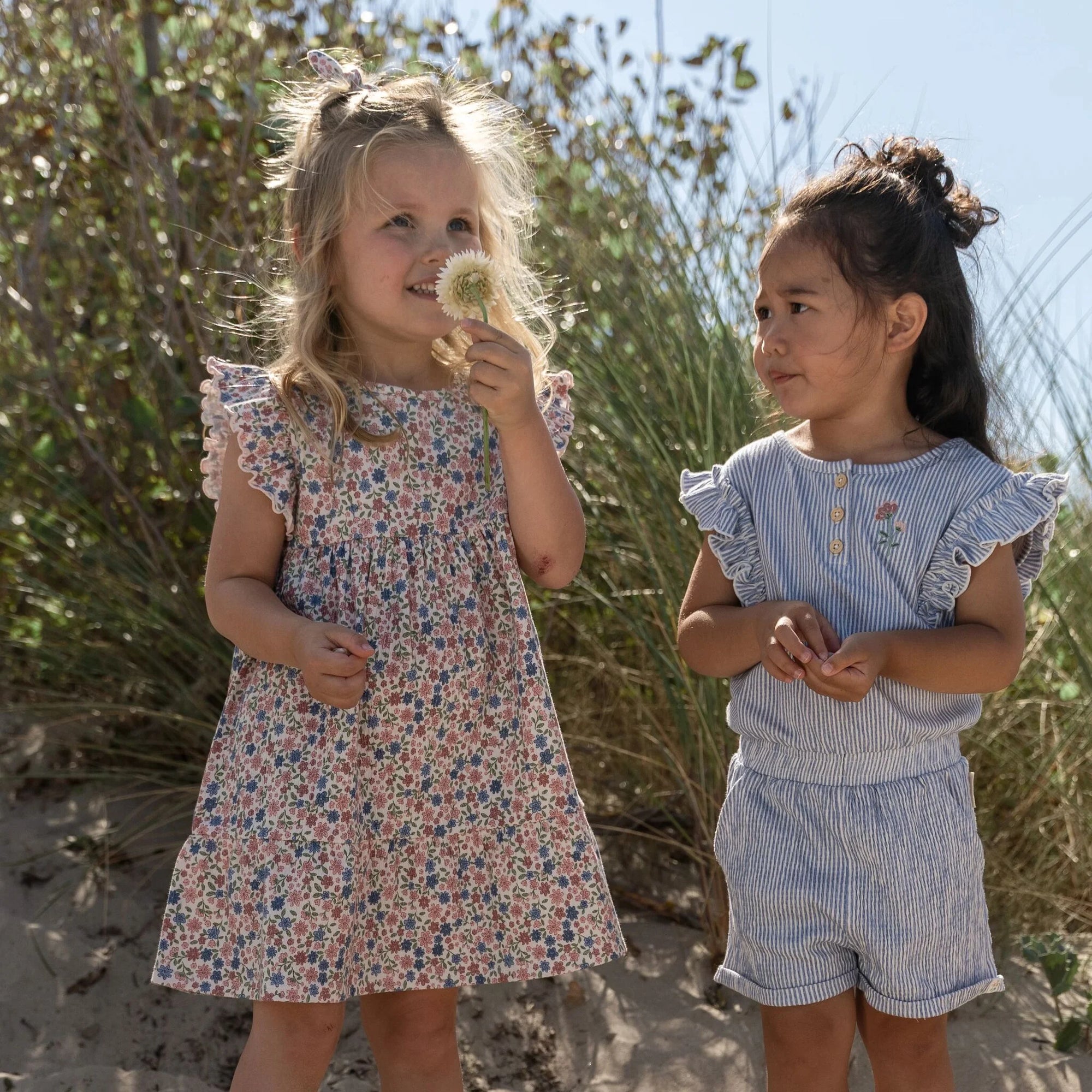 Salopette Denim Blue Stripe - Little Dutch