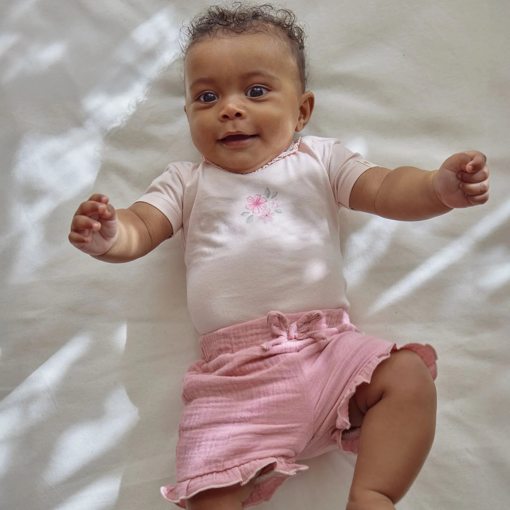 Body manica corta Pink Blossom - Little Dutch