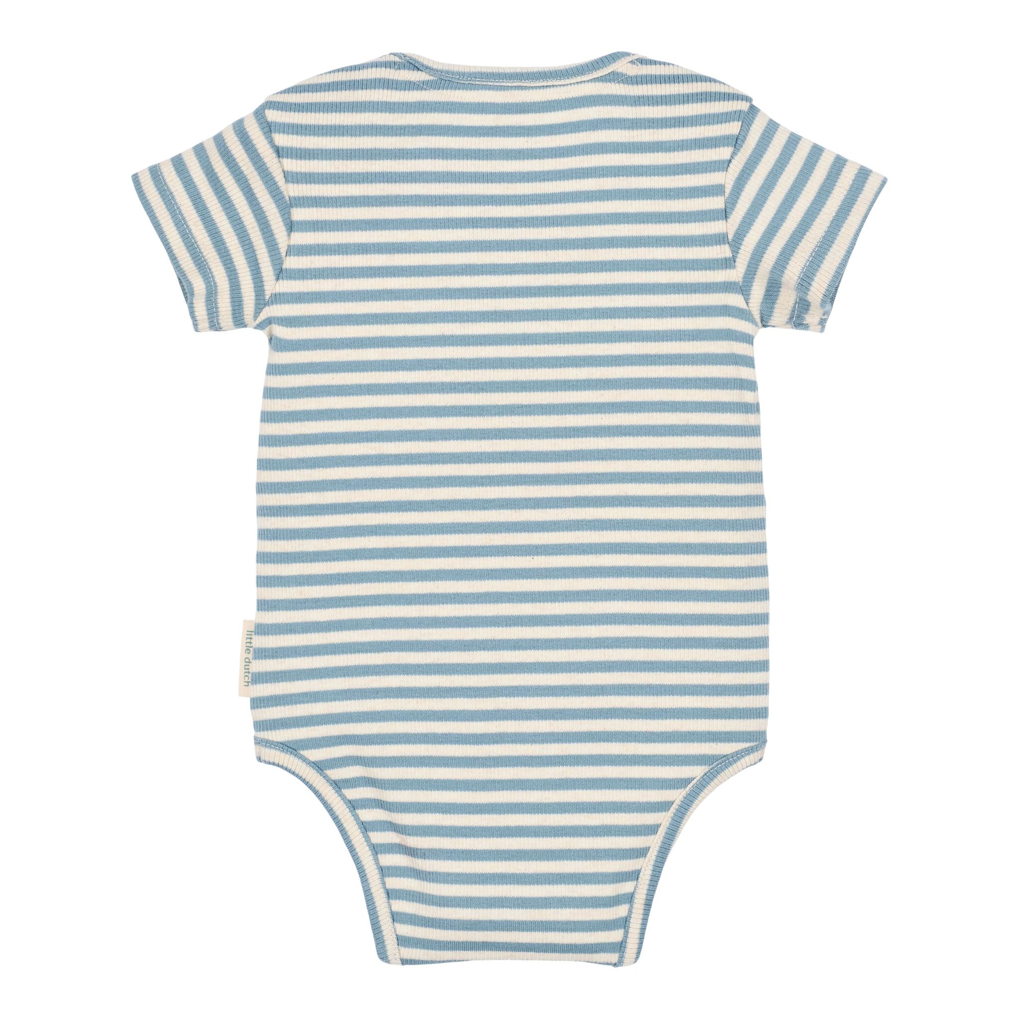 Body manica corta Stone Blue Stripe - Little Dutch