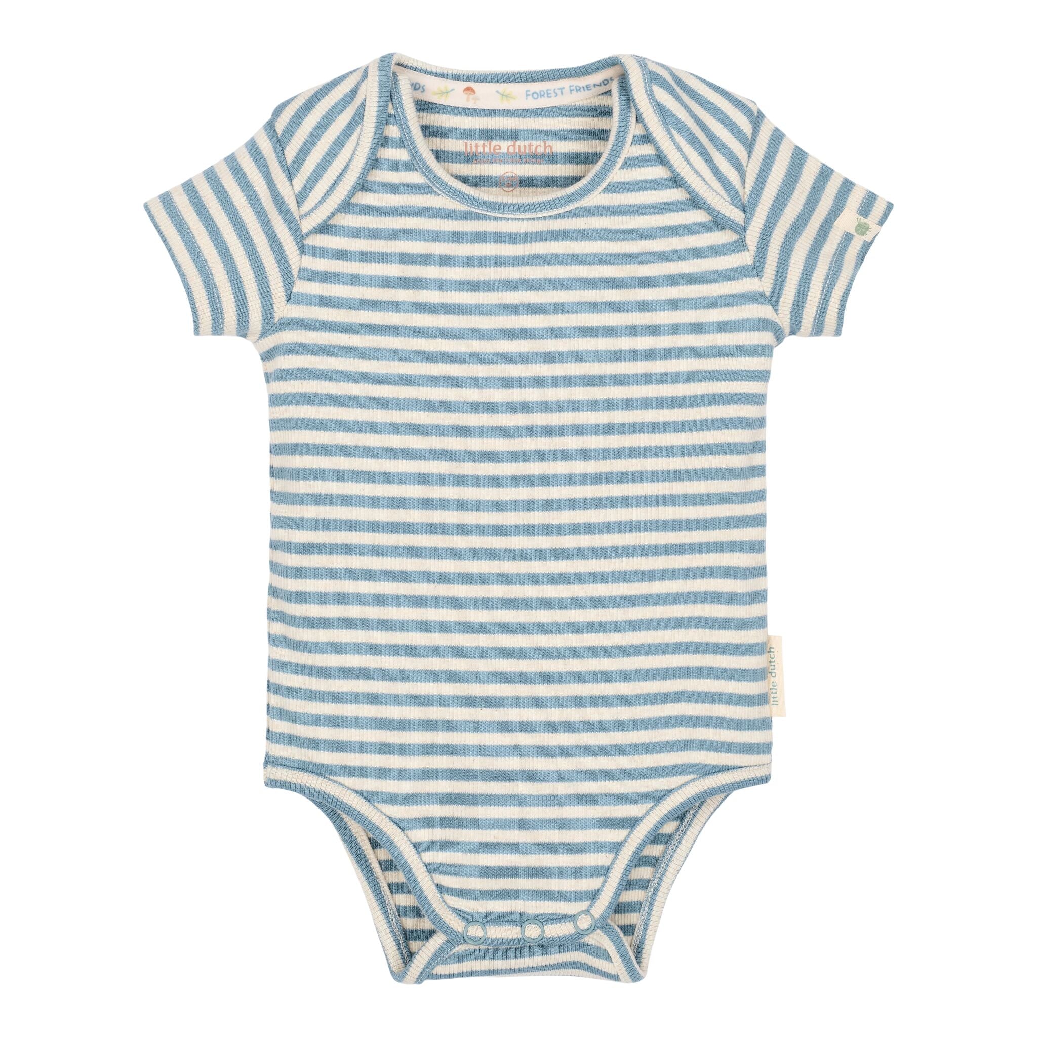 Body manica corta Stone Blue Stripe - Little Dutch