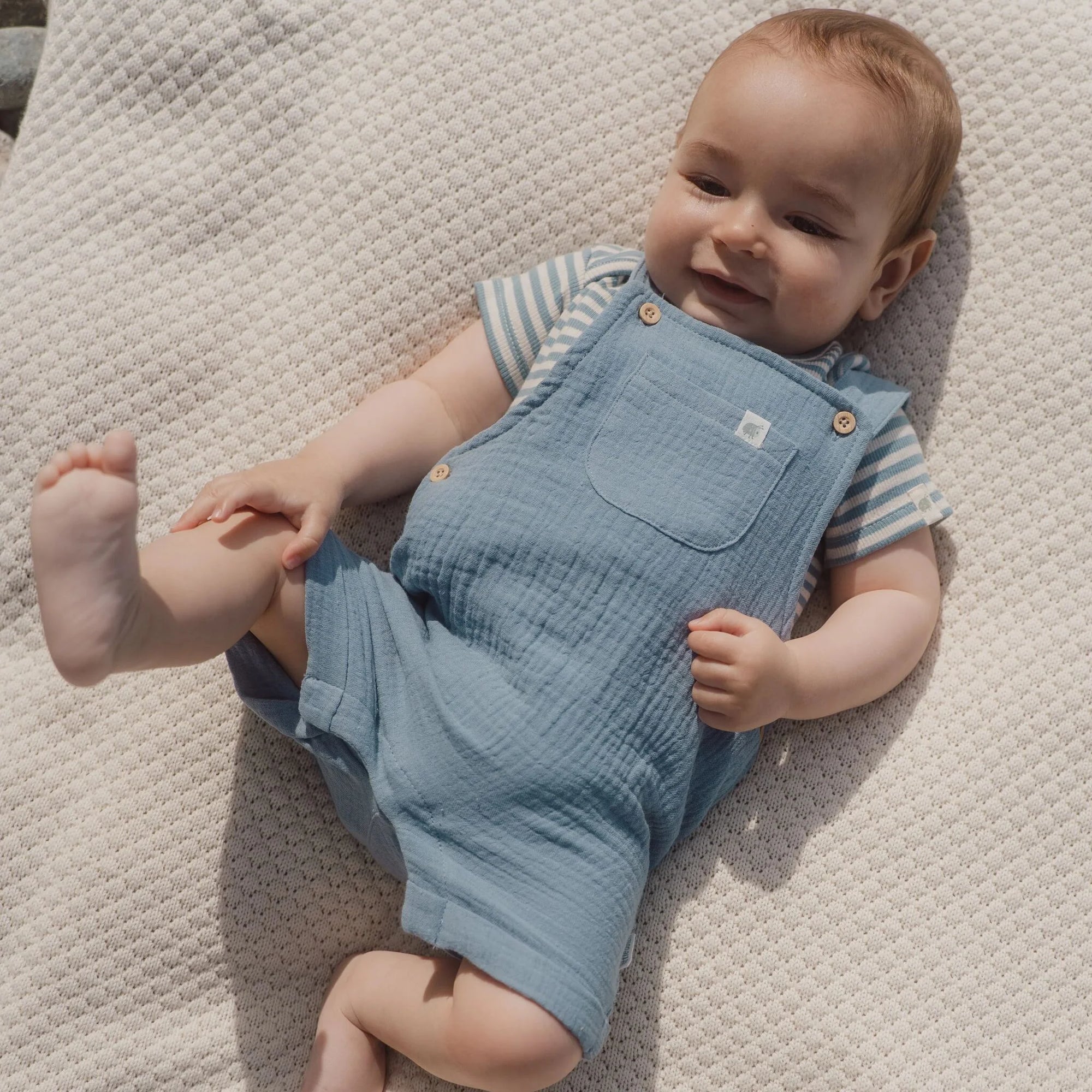 Salopette Stone Blue - Little Dutch