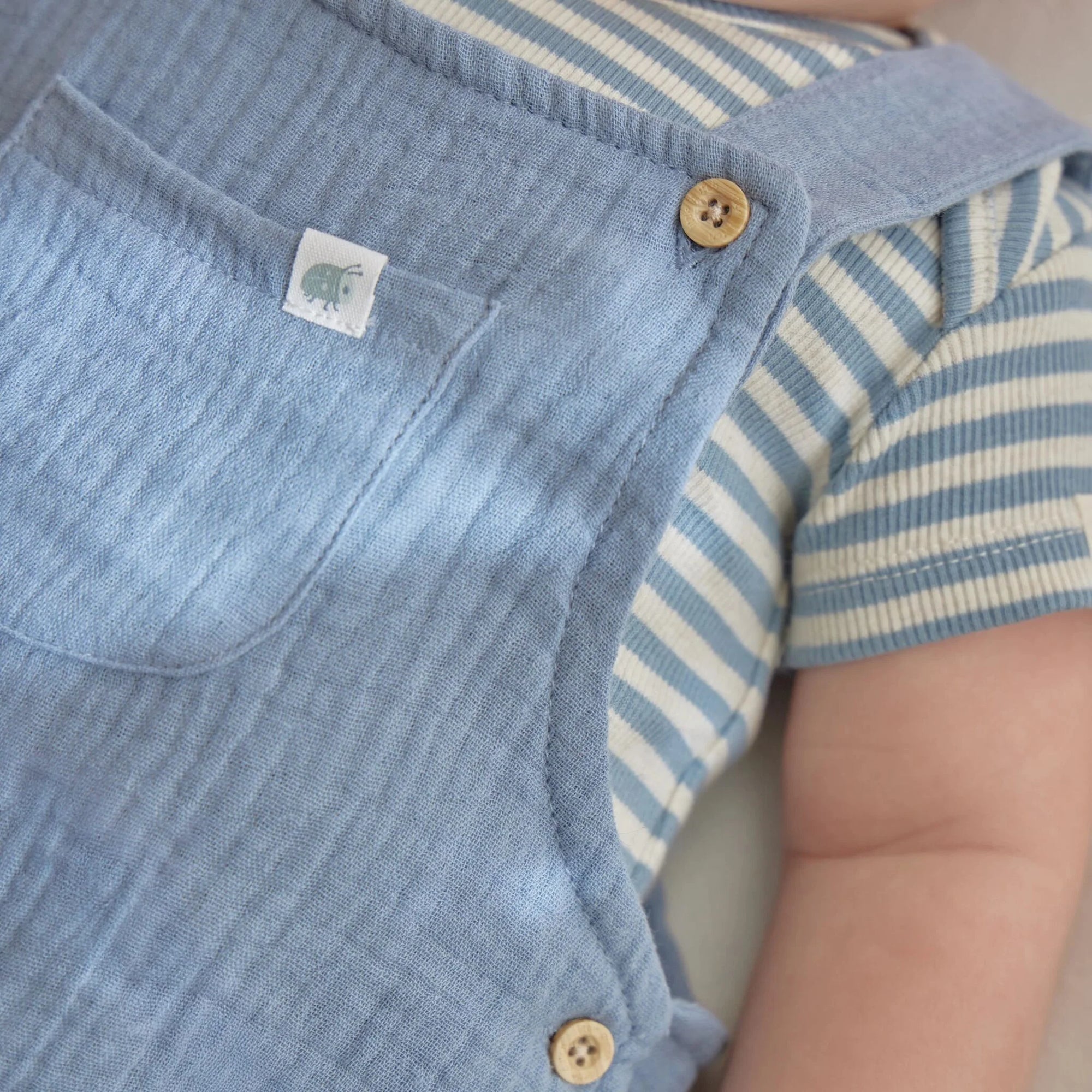 Salopette Stone Blue - Little Dutch
