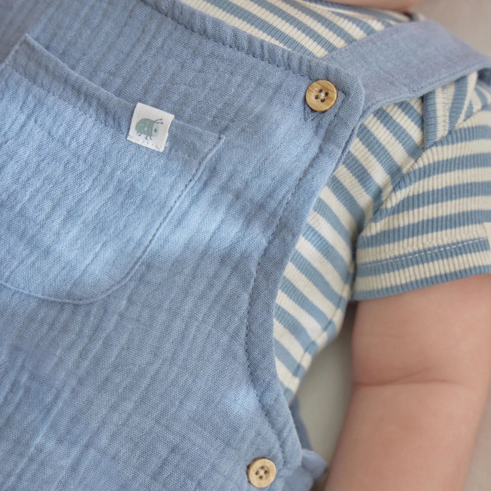 Salopette Stone Blue - Little Dutch
