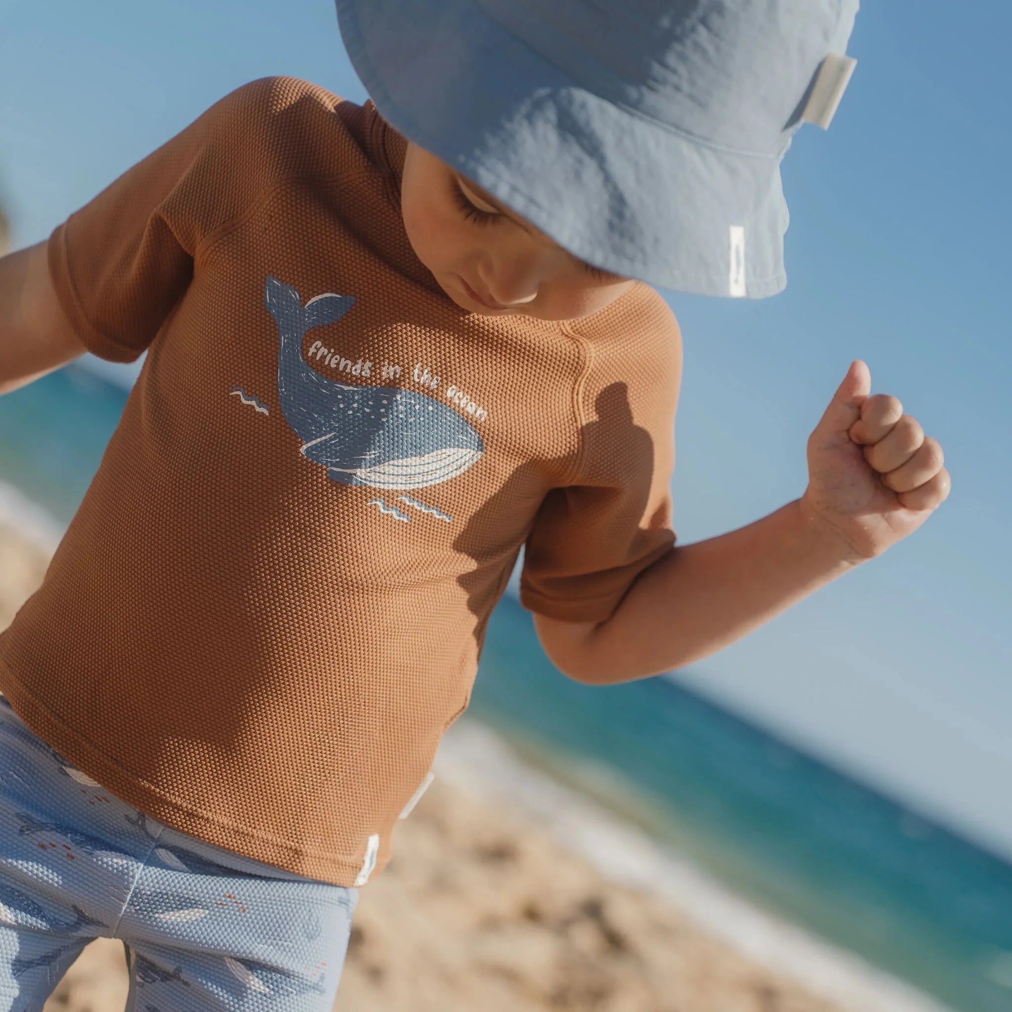 T-Shirt da bagno Ocean Brown - Little Dutch
