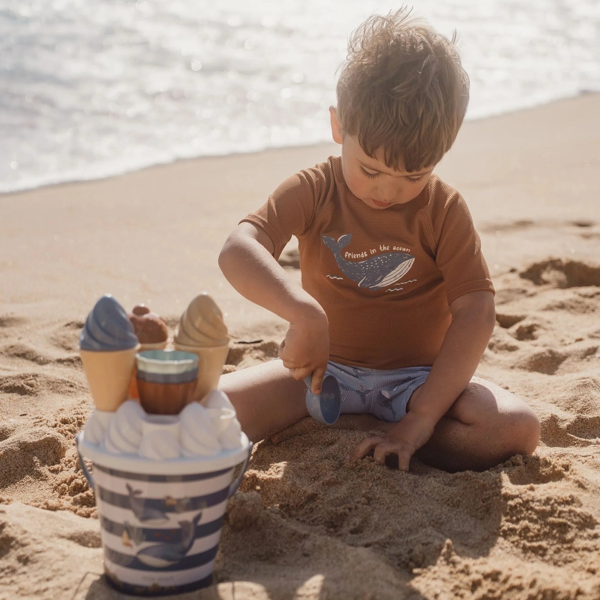T-Shirt da bagno Ocean Brown - Little Dutch
