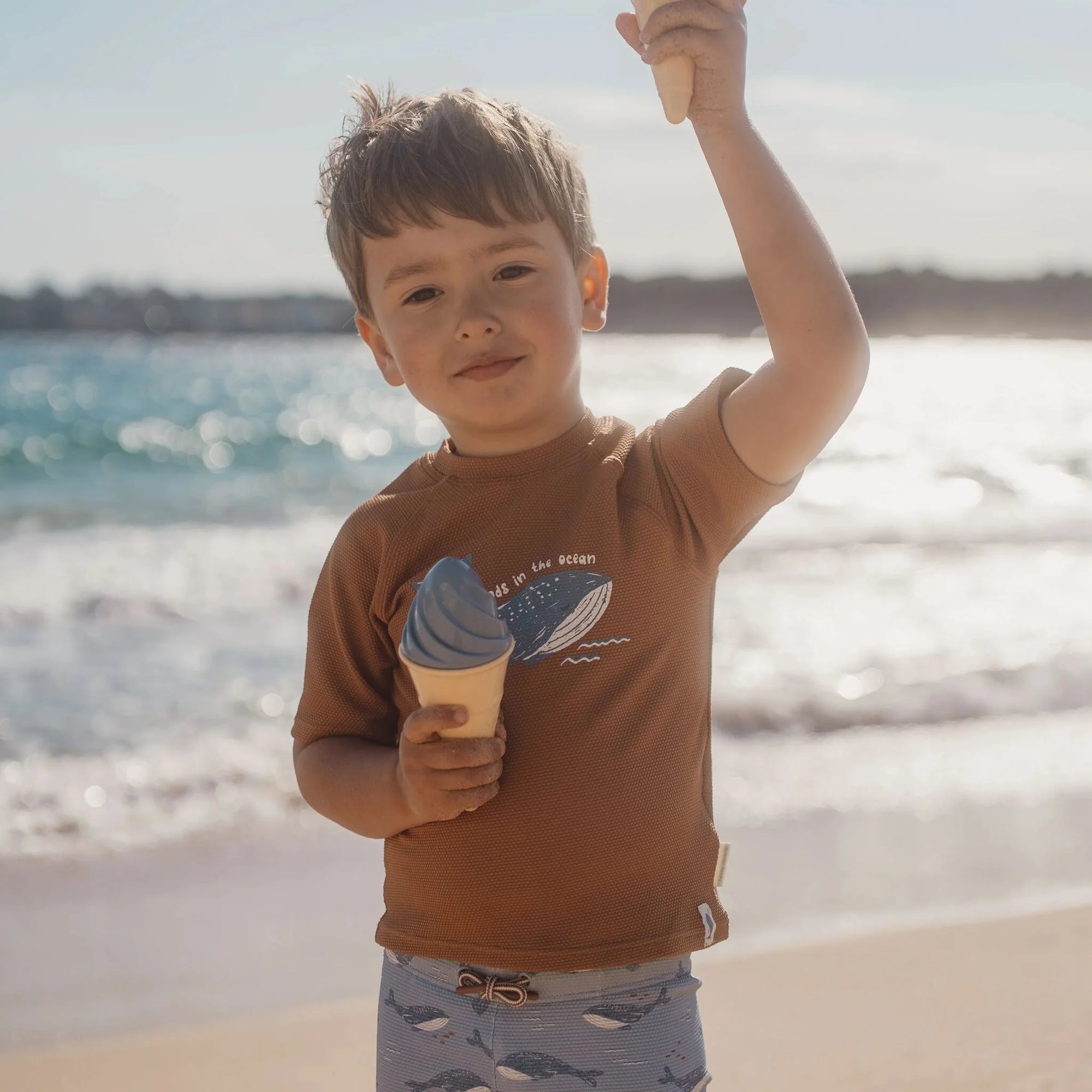 T-Shirt da bagno Ocean Brown - Little Dutch