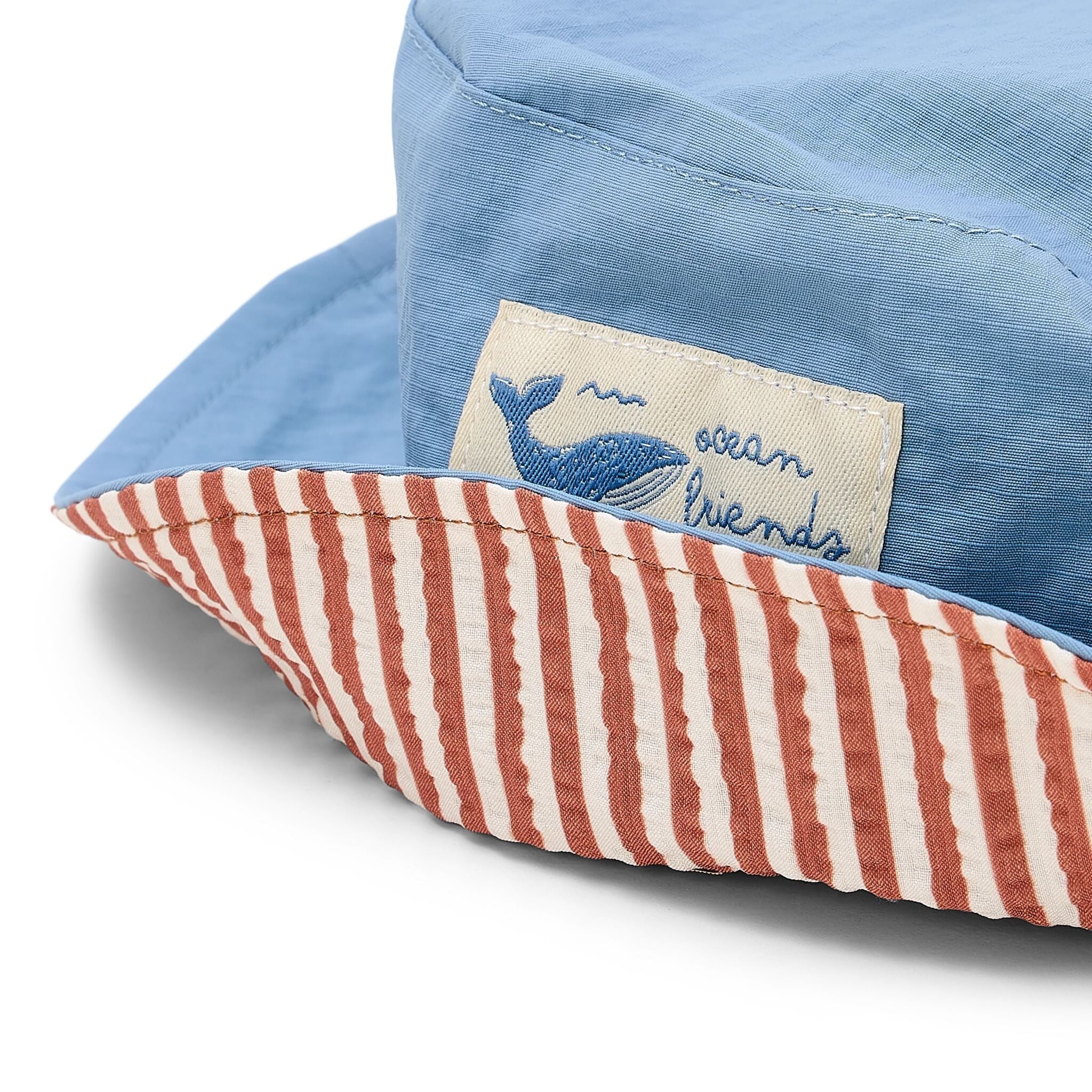 Cappello da spiaggia reversibile Ocean Blue - Little Dutch