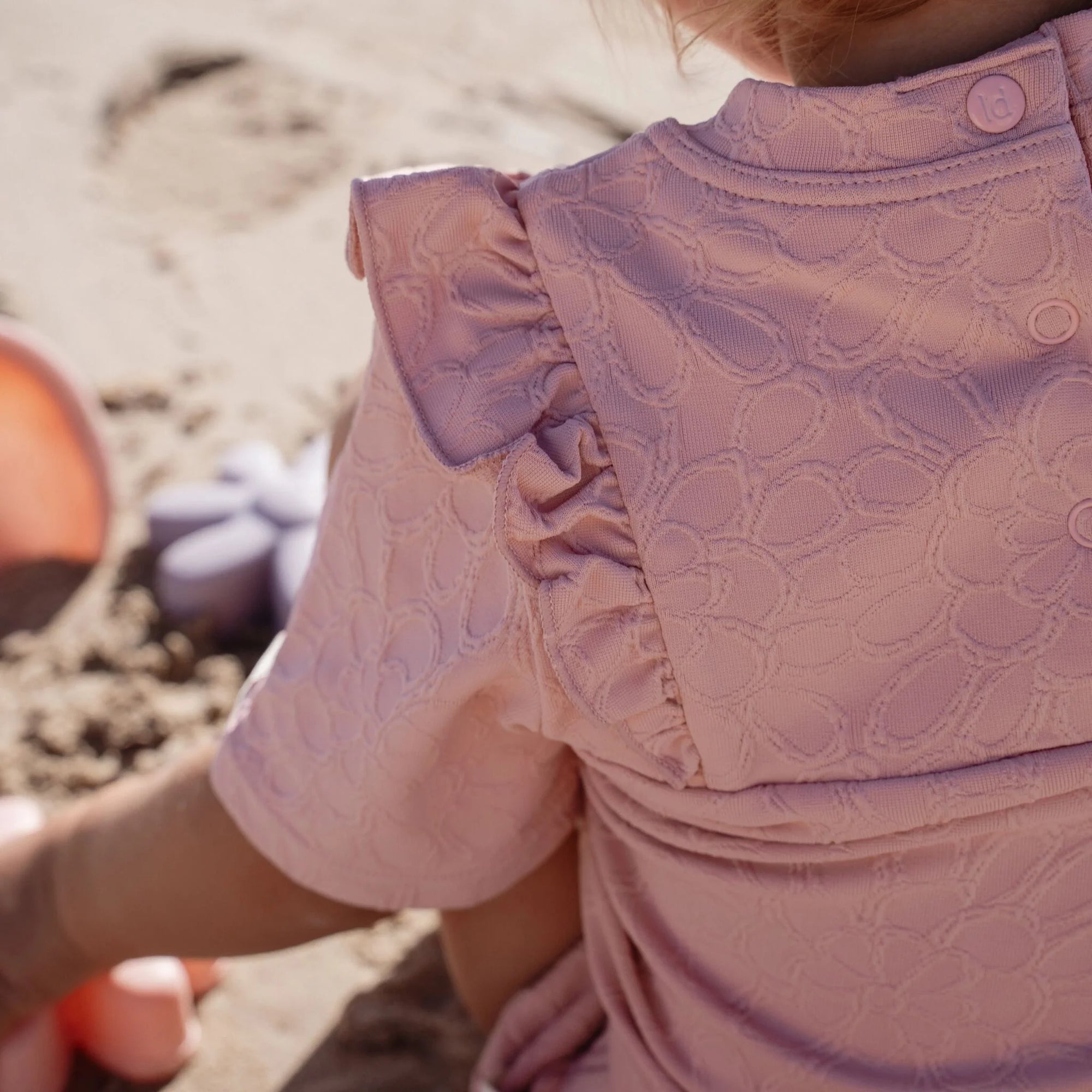 Maglietta da bagno a maniche corte Pink Rose - Little Dutch