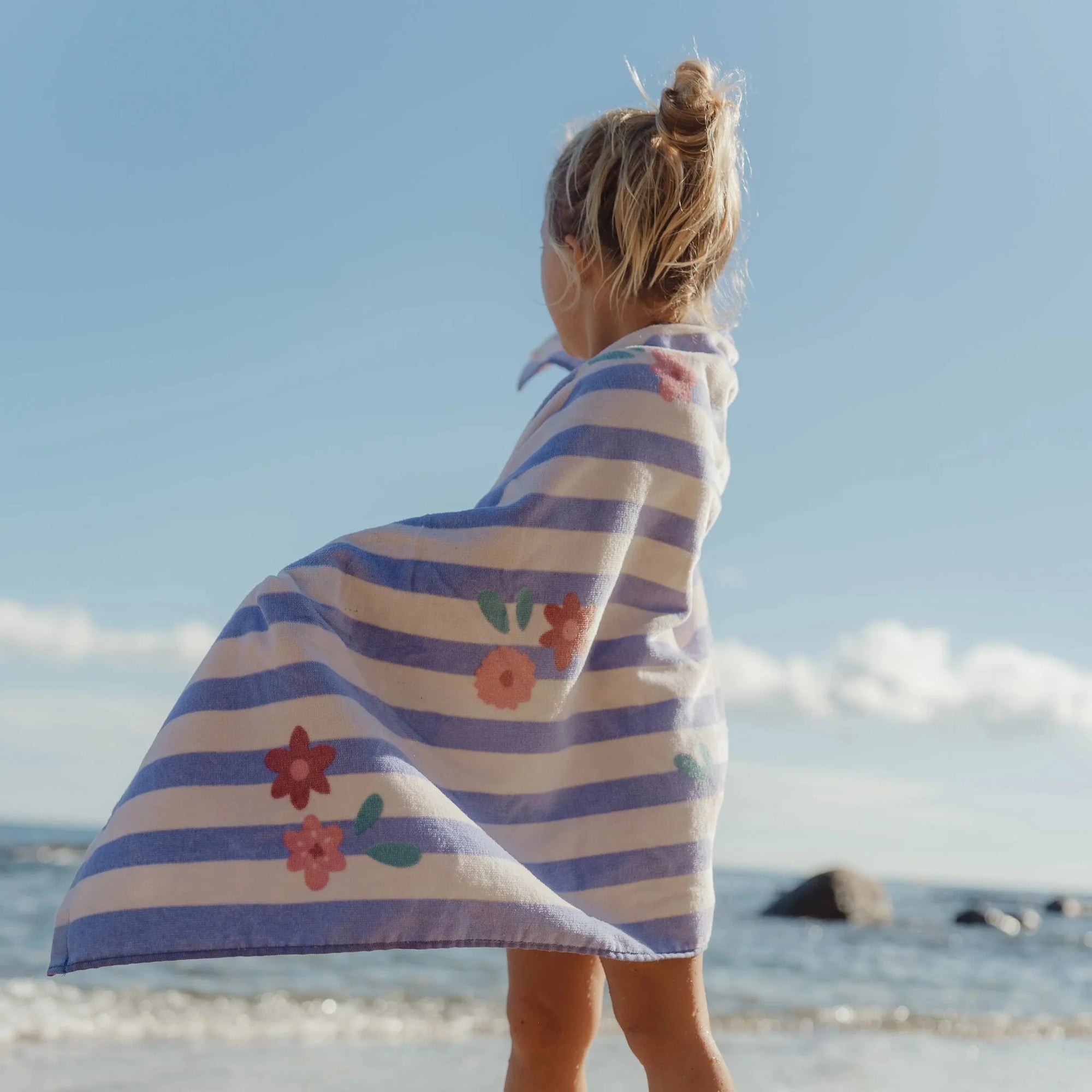 Telo mare Dreamy Purple Stripes - Little Dutch