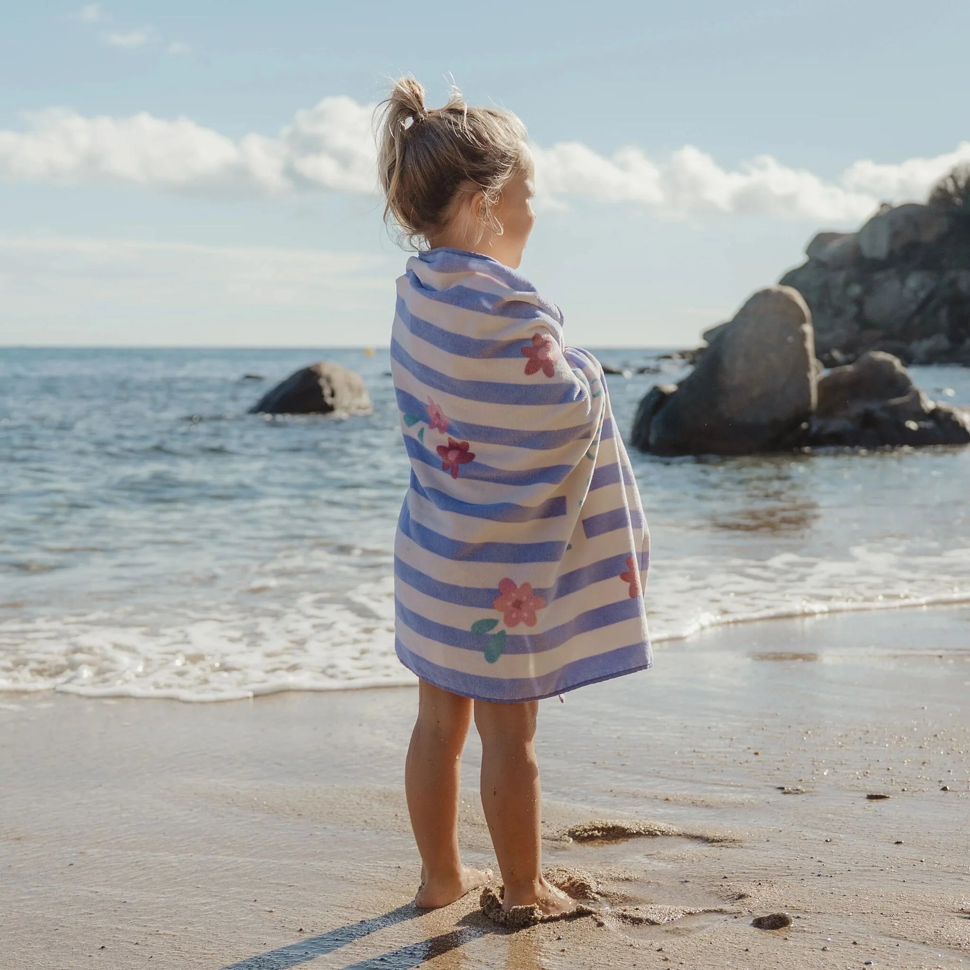 Telo mare Dreamy Purple Stripes - Little Dutch