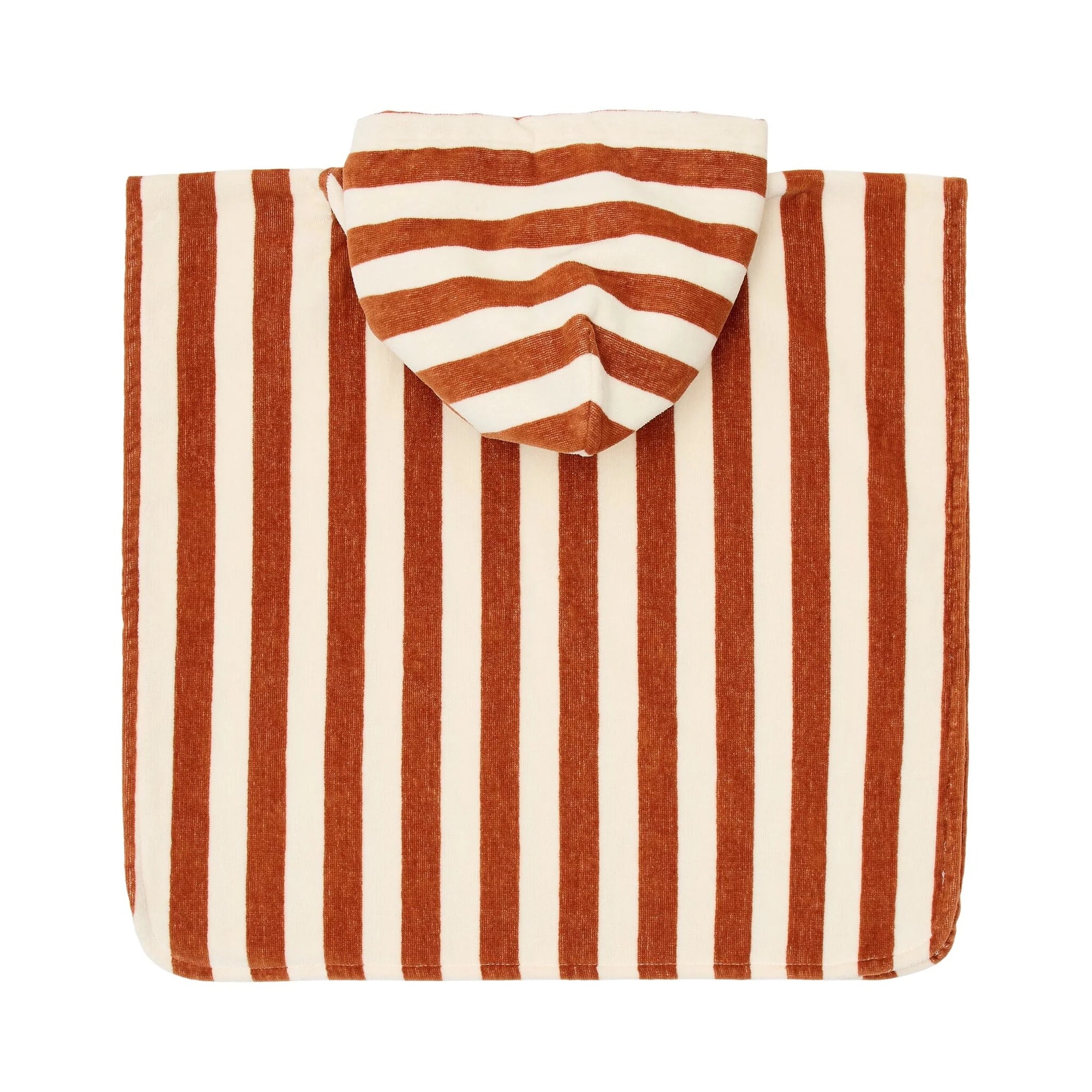 Poncho Ocean World Brown Stripe - Little Dutch