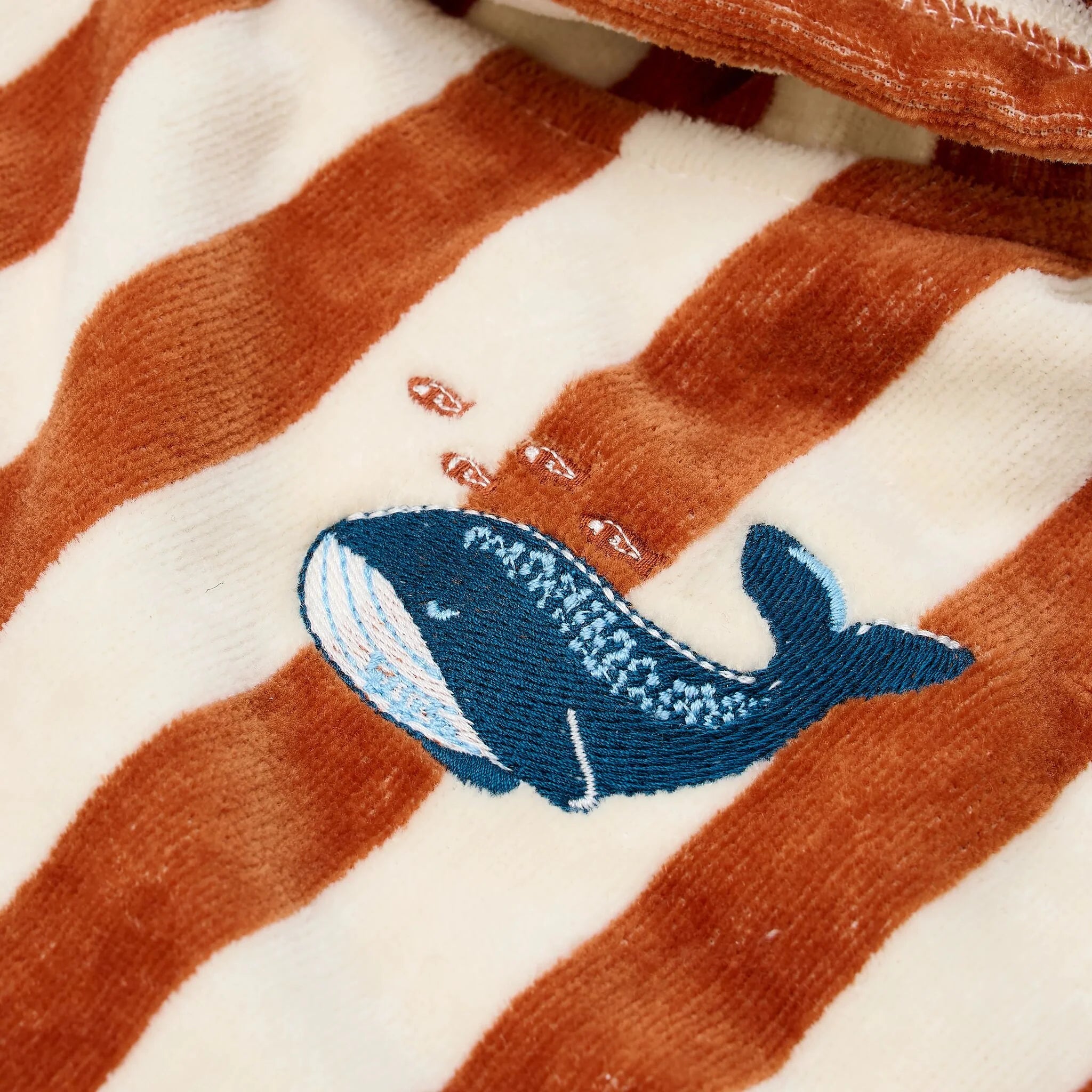 Poncho Ocean World Brown Stripe - Little Dutch