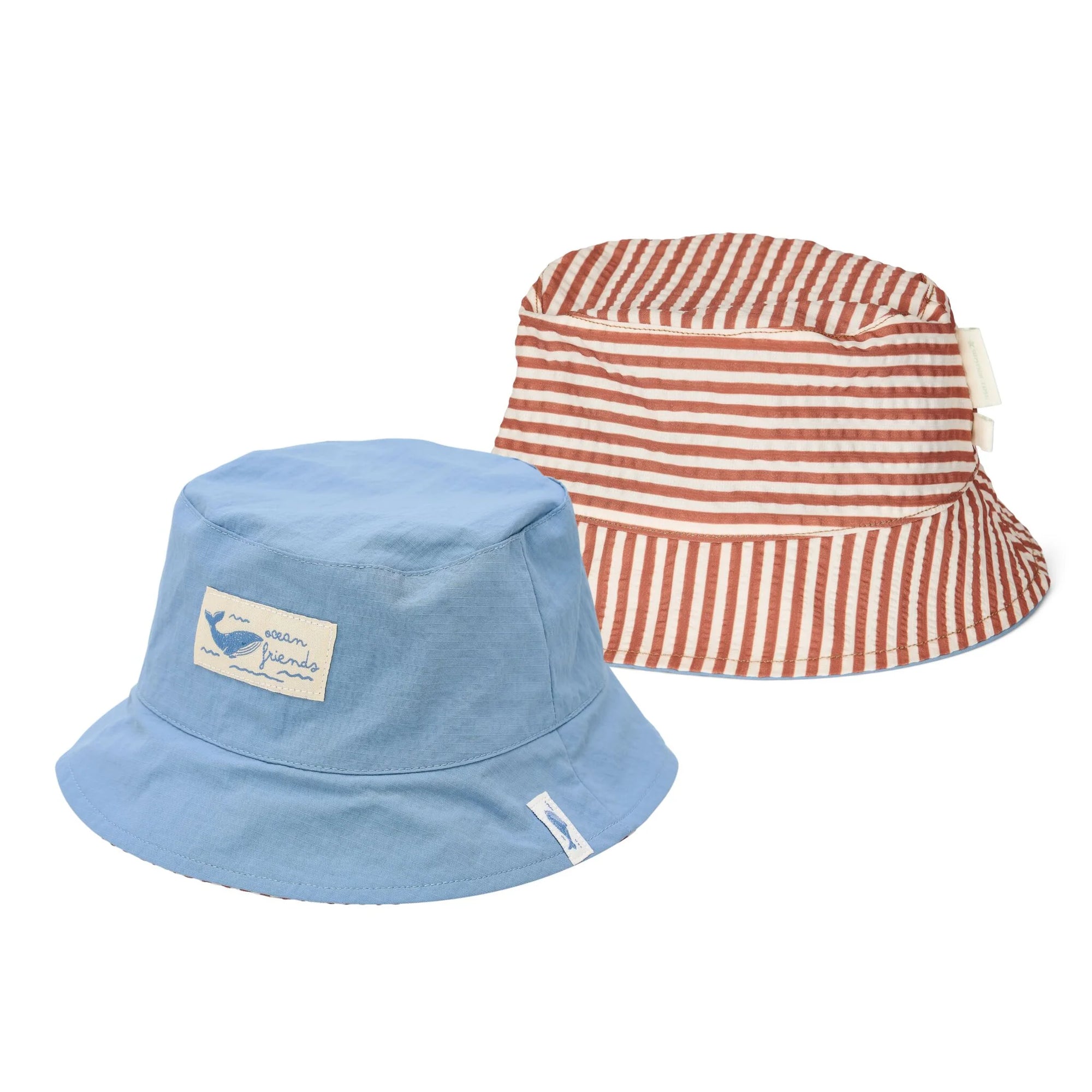 Cappello da spiaggia reversibile Ocean Blue - Little Dutch