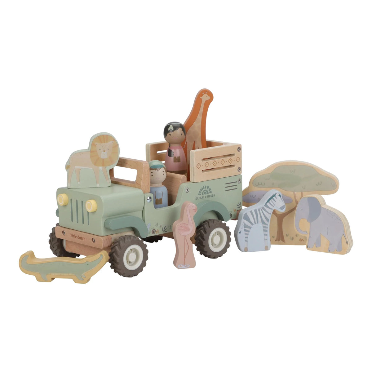 Vagone safari in legno con animali - Little Dutch