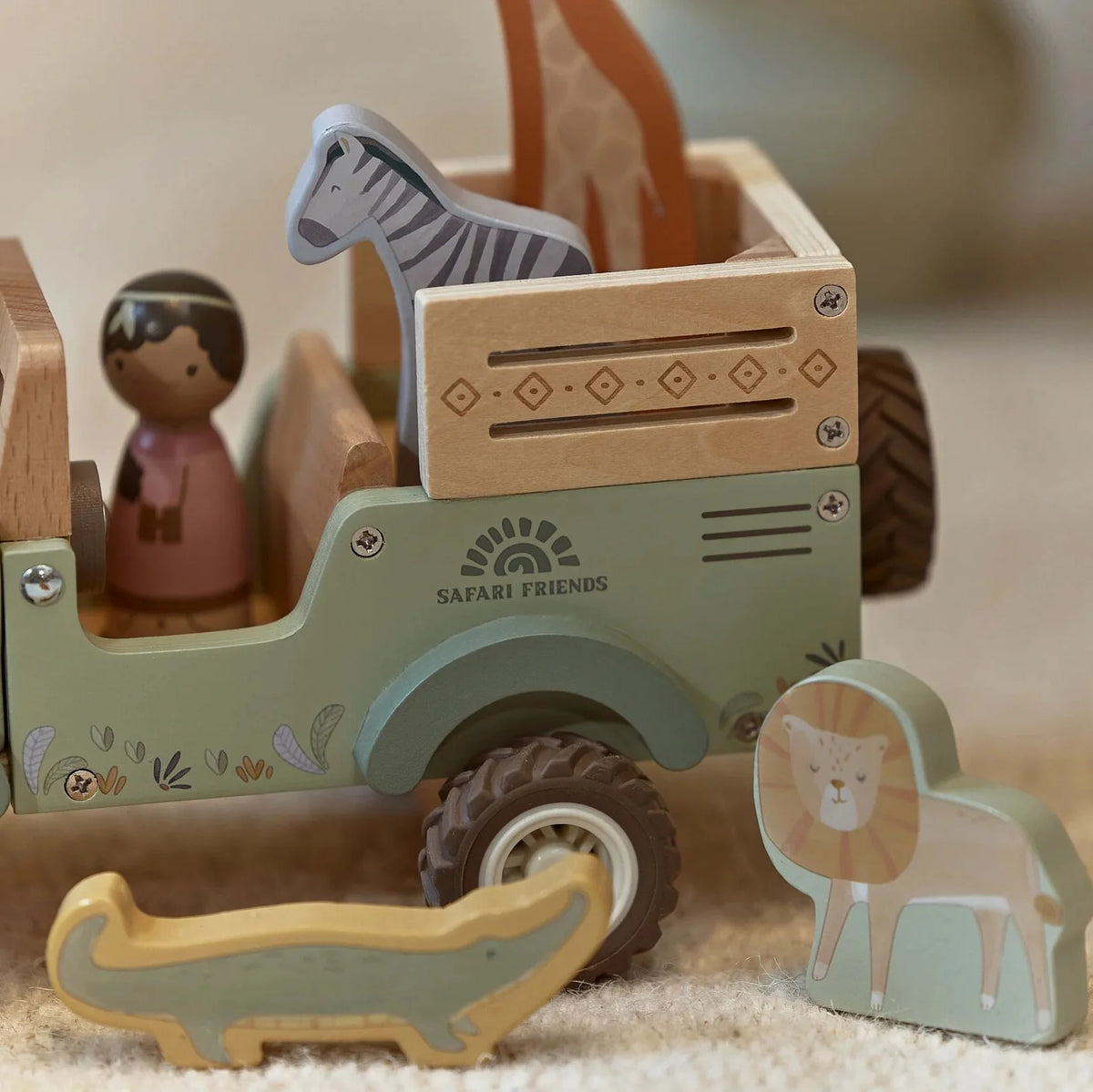 Vagone safari in legno con animali - Little Dutch