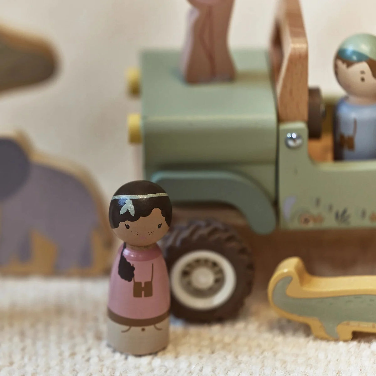 Vagone safari in legno con animali - Little Dutch