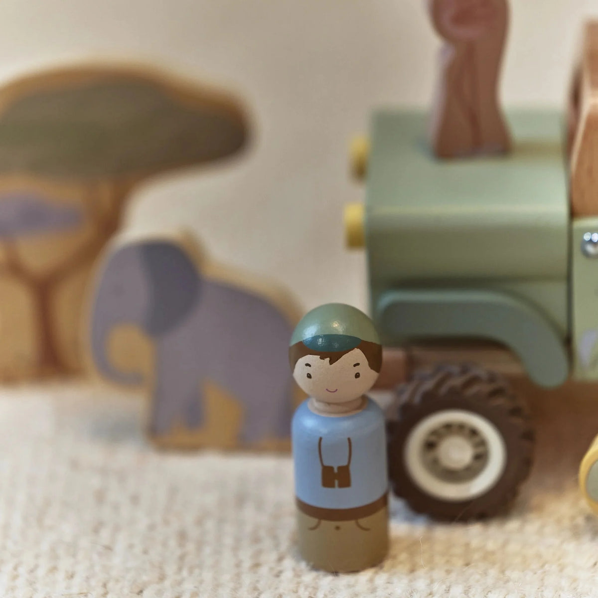 Vagone safari in legno con animali - Little Dutch