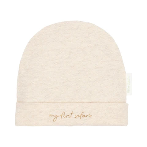 Cappello beige con ricamo - Little Dutch