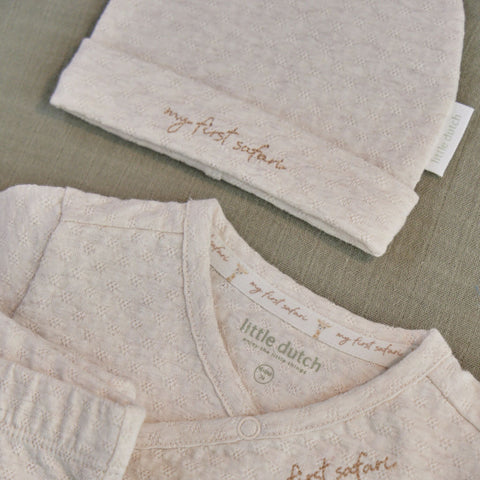 Cappello beige con ricamo - Little Dutch