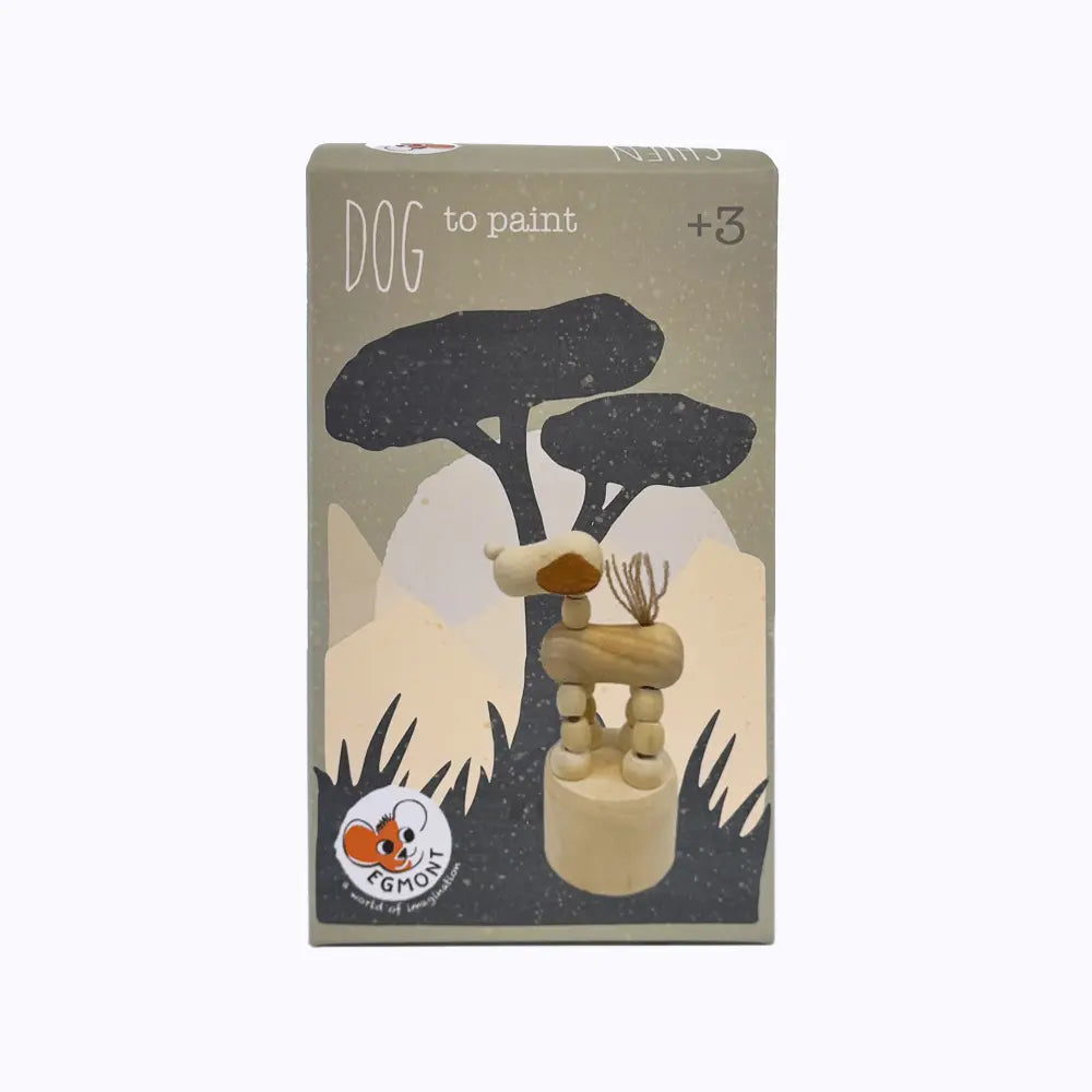Cane di legno push-up da dipingere - Egmont Toys