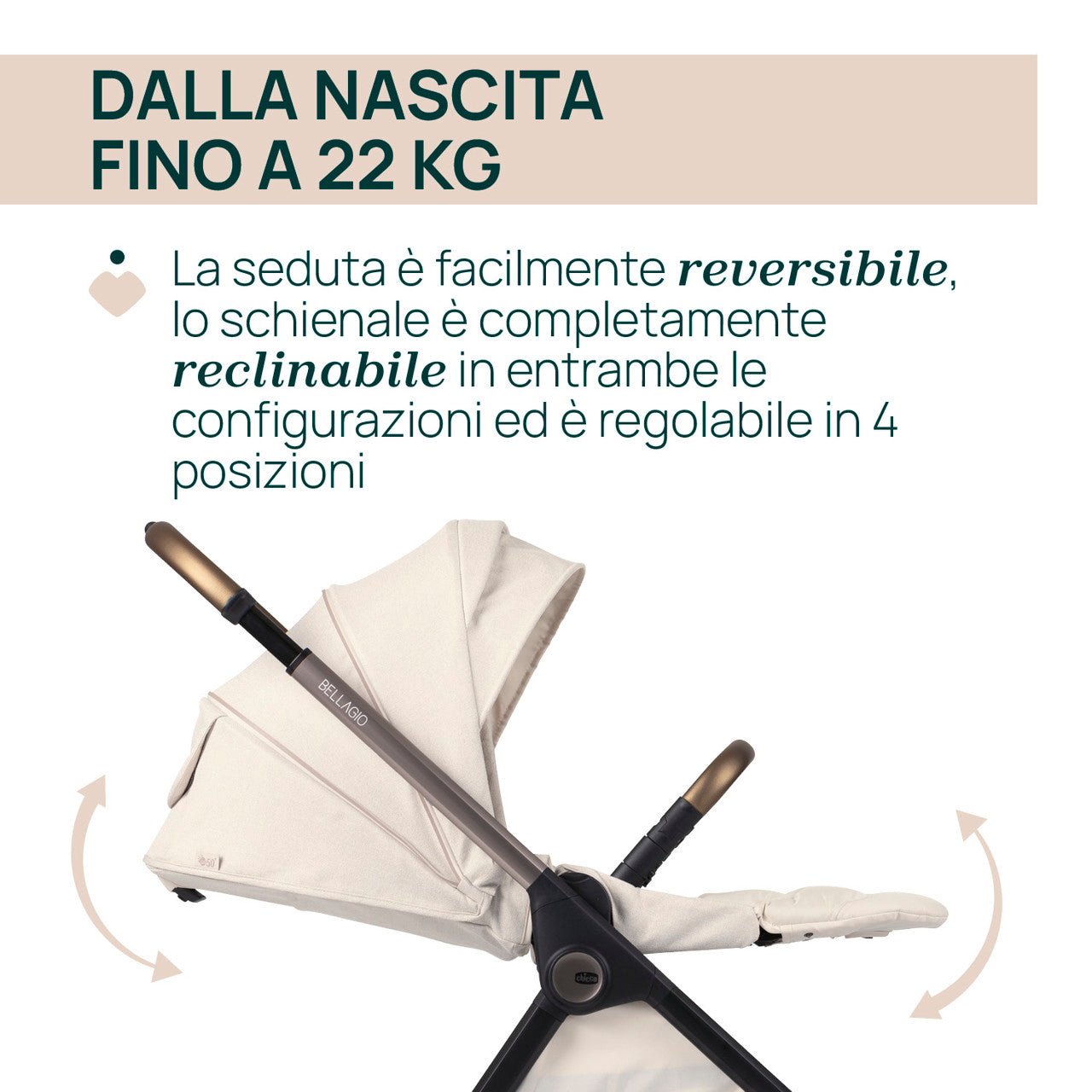 Trio Bellagio Flexi con Kory Plus in Amber Glow - Chicco