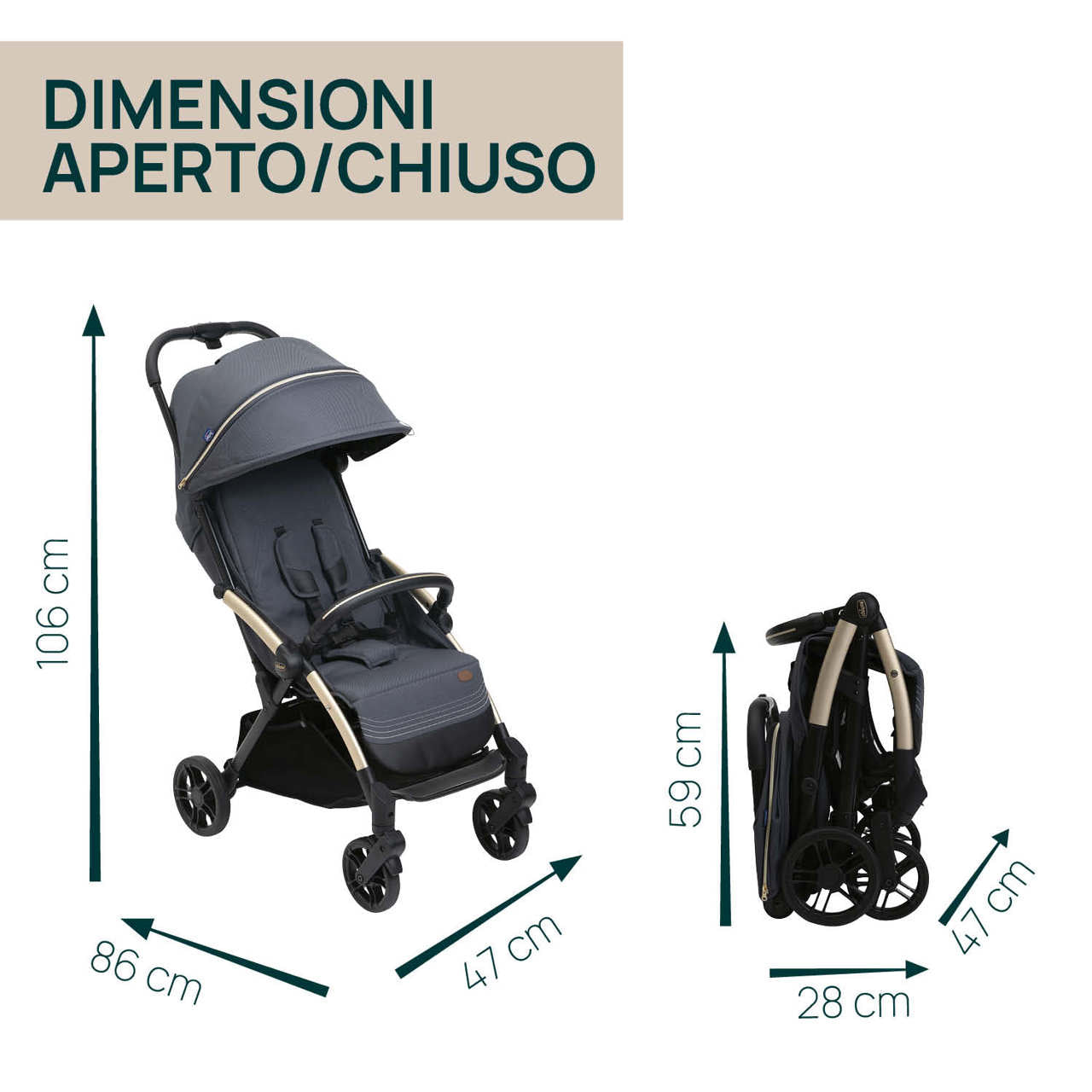 Passeggino Goody XPlus Dark Shadow - Chicco