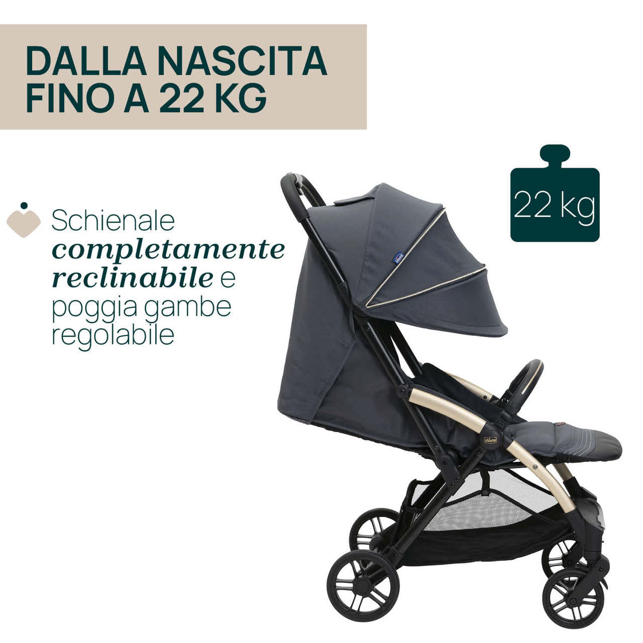 Passeggino Goody XPlus Dark Shadow - Chicco