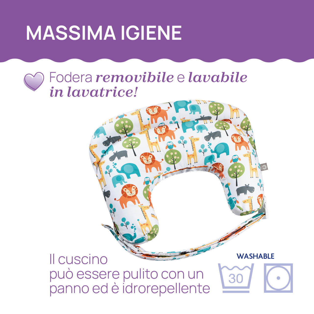 Cuscino allattamento Boppy Deluxe savana - Chicco