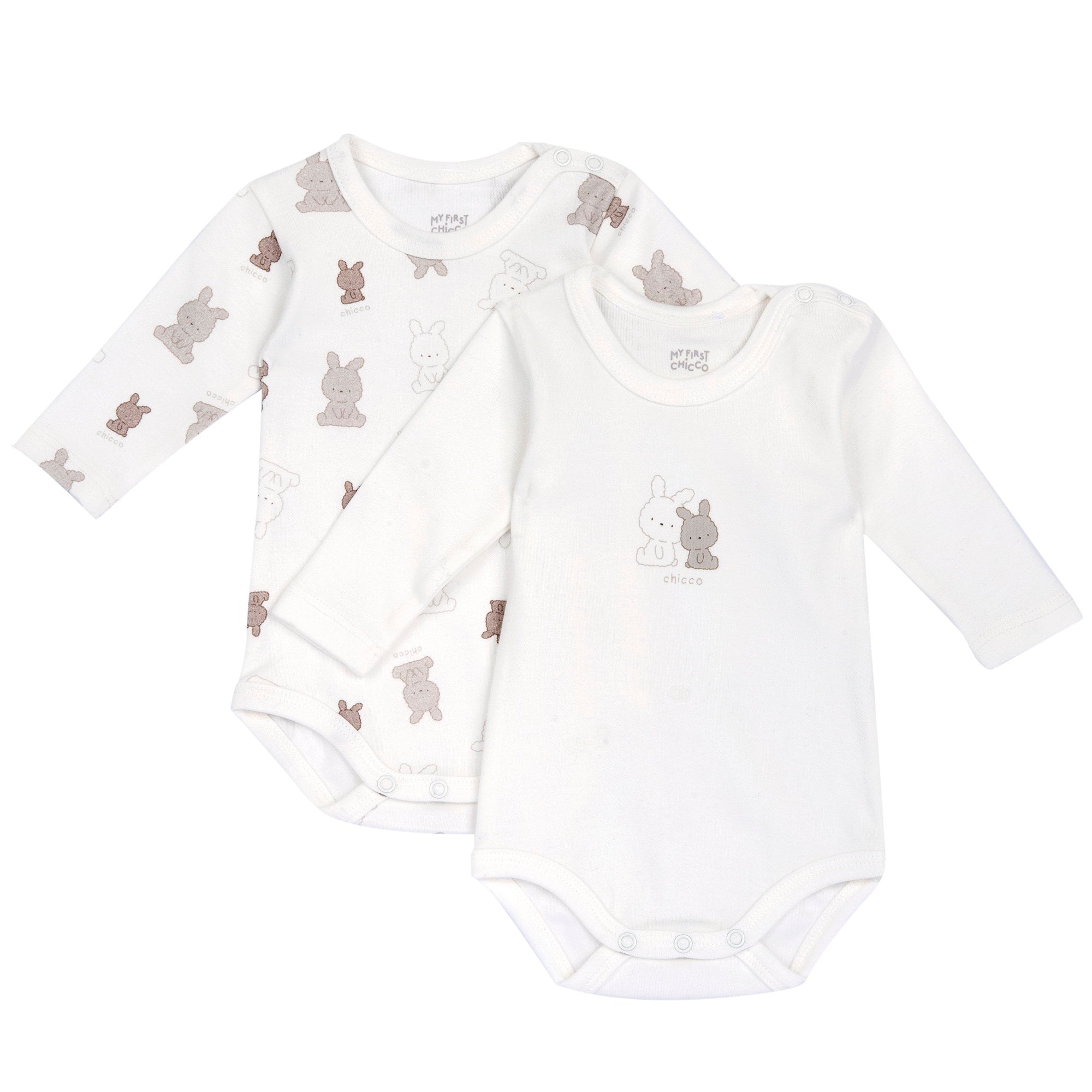 Set 2 Body  a Manica Lunga in Caldo Cotone - Chicco