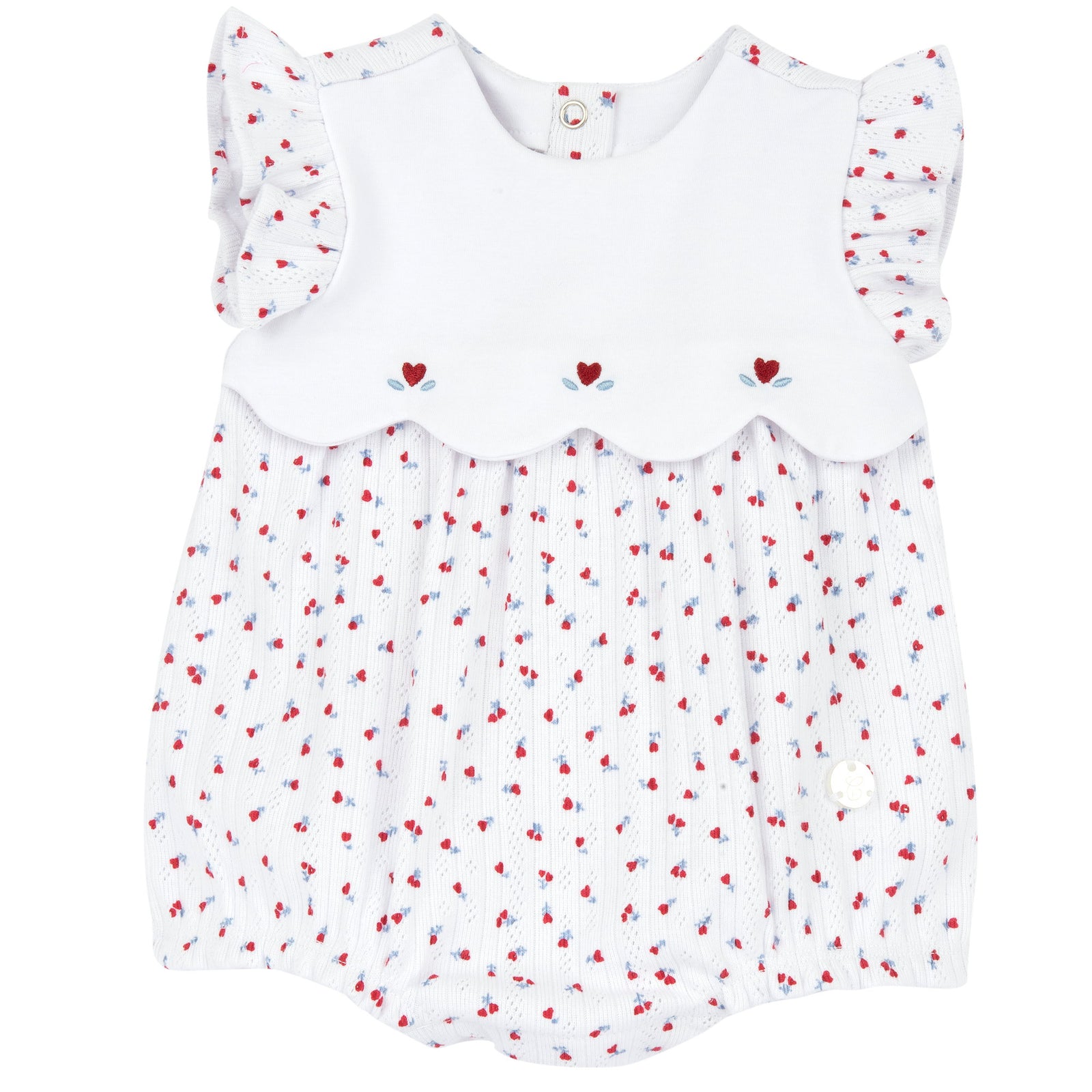 Pagliaccetto Corto con ricamo cuoricini - Chicco